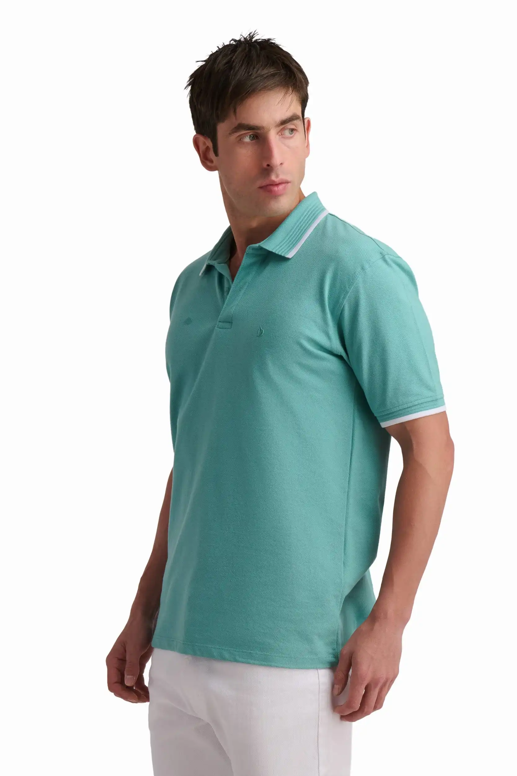 Cotton Polo Shirt with Contrast Trim - Image 20
