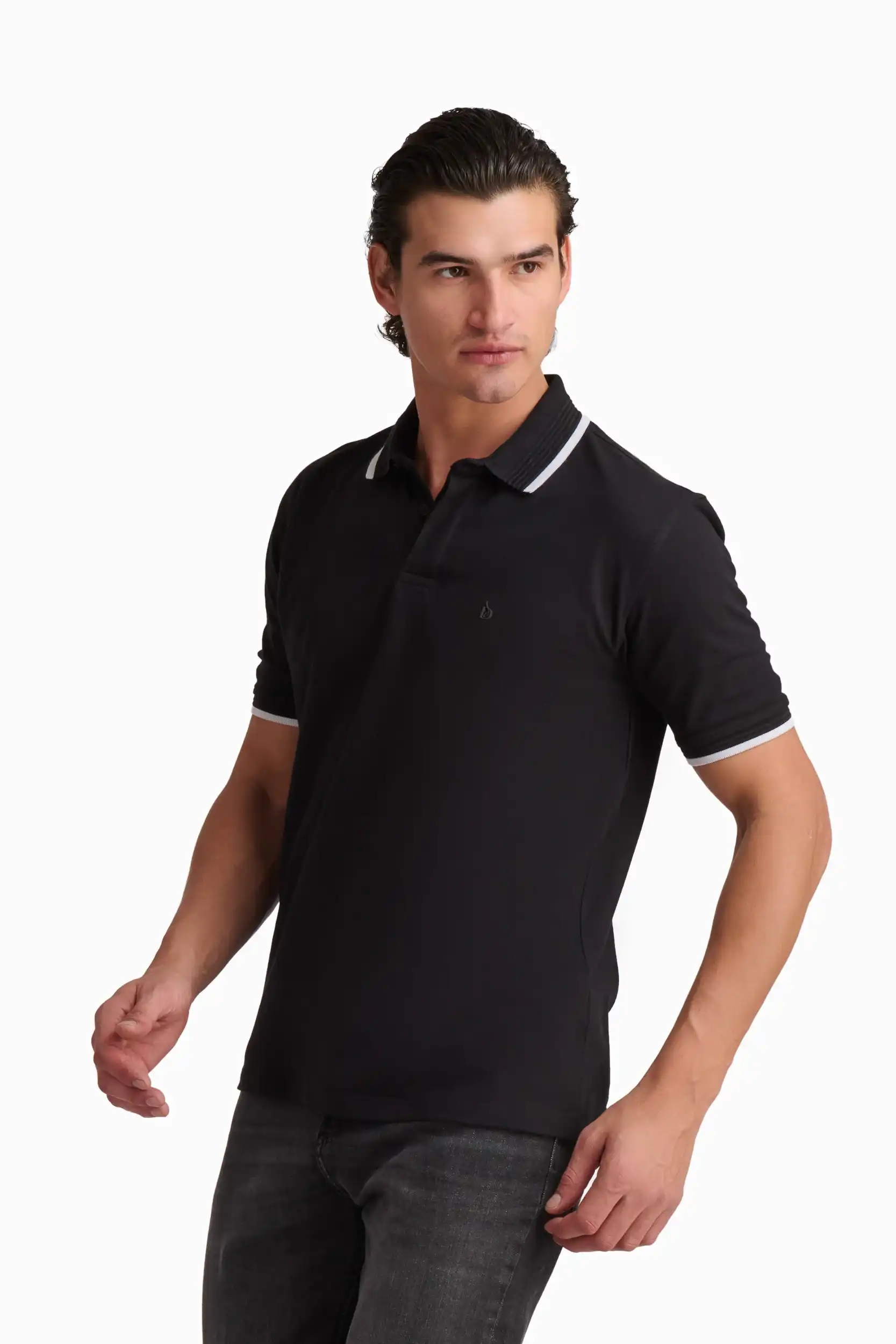 Cotton Polo Shirt with Contrast Trim - Image 4