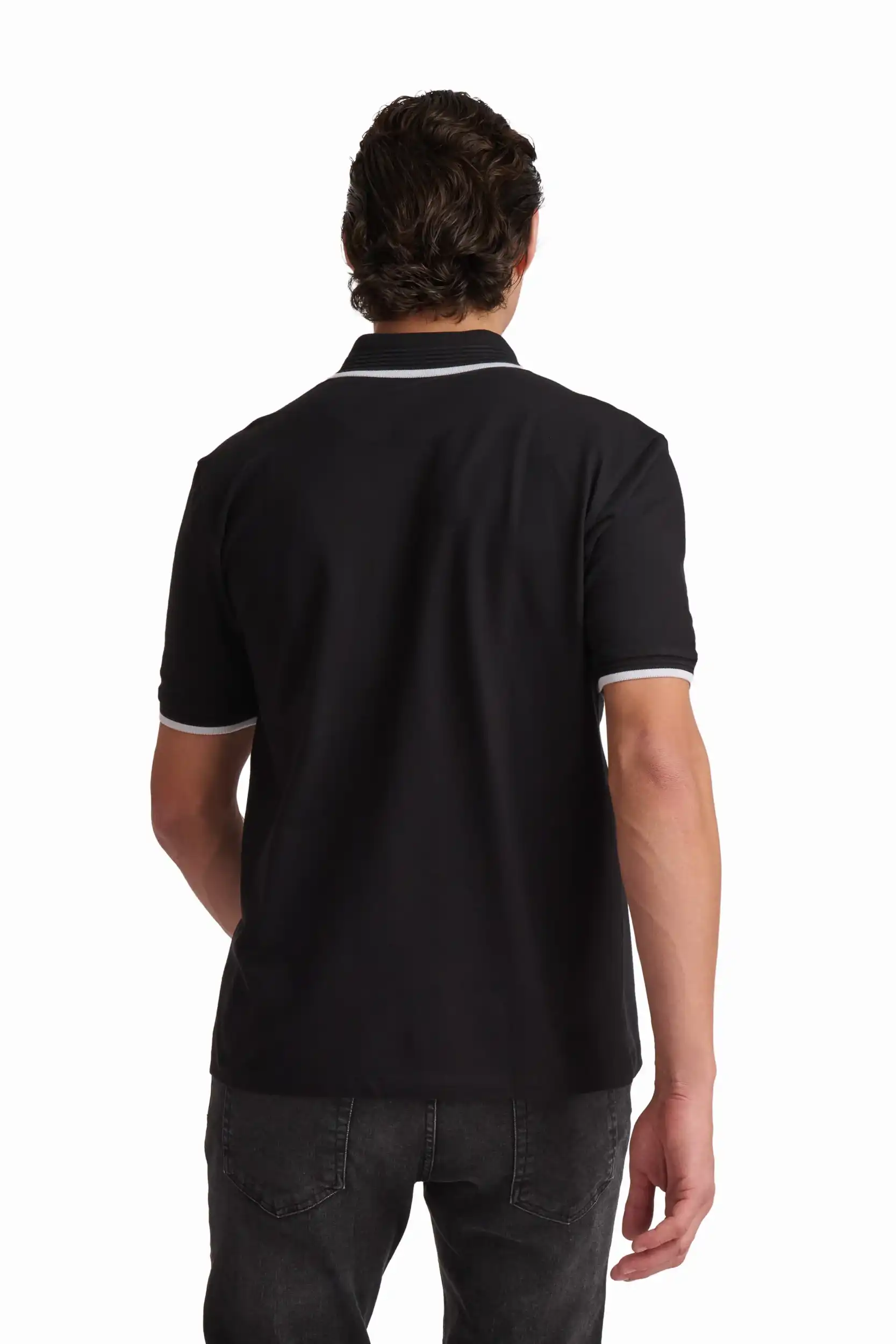 Cotton Polo Shirt with Contrast Trim - Image 5