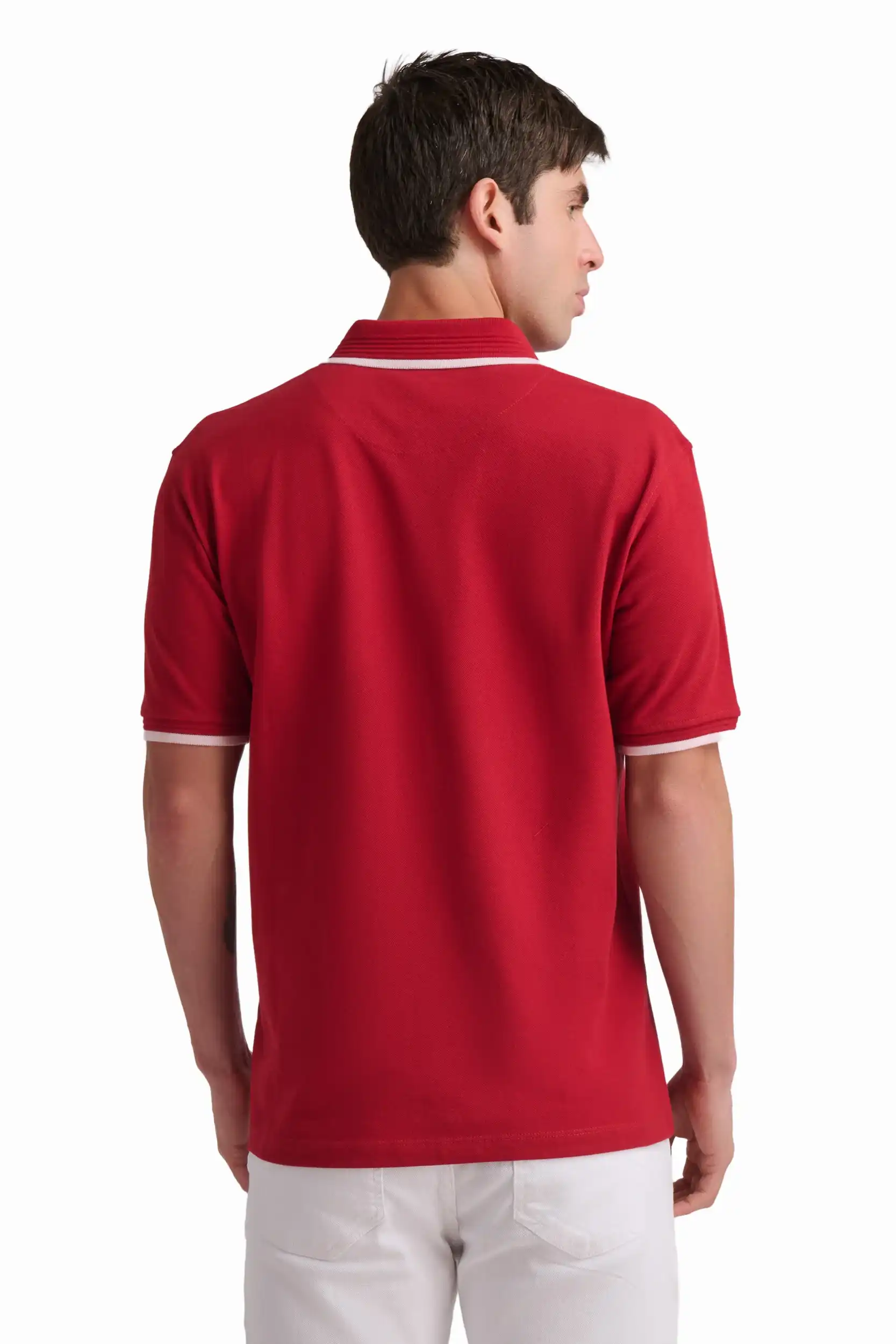 Cotton Polo Shirt with Contrast Trim - Image 9