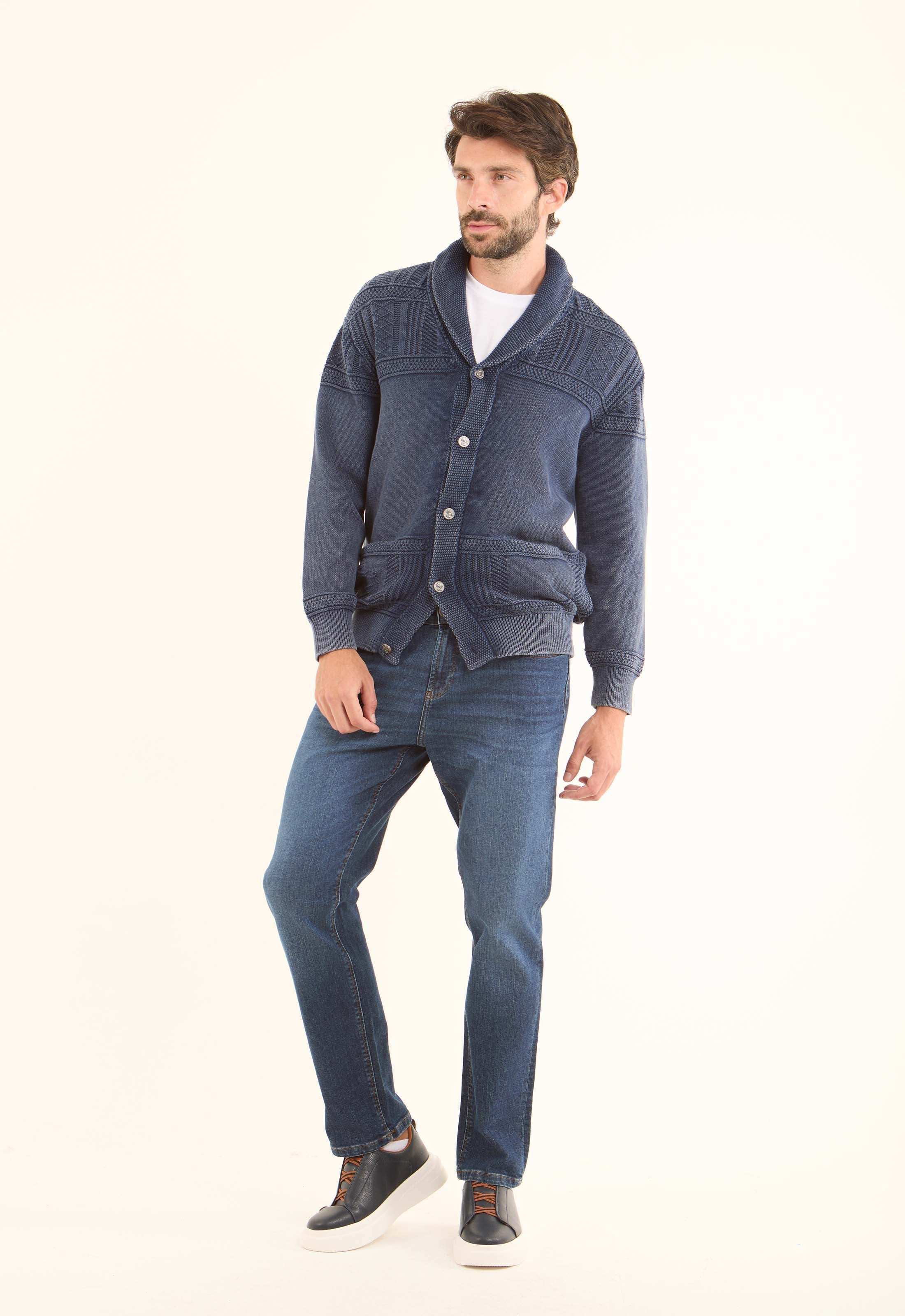 Elegant Knitted Cardigan with Shawl Collar - Image 6
