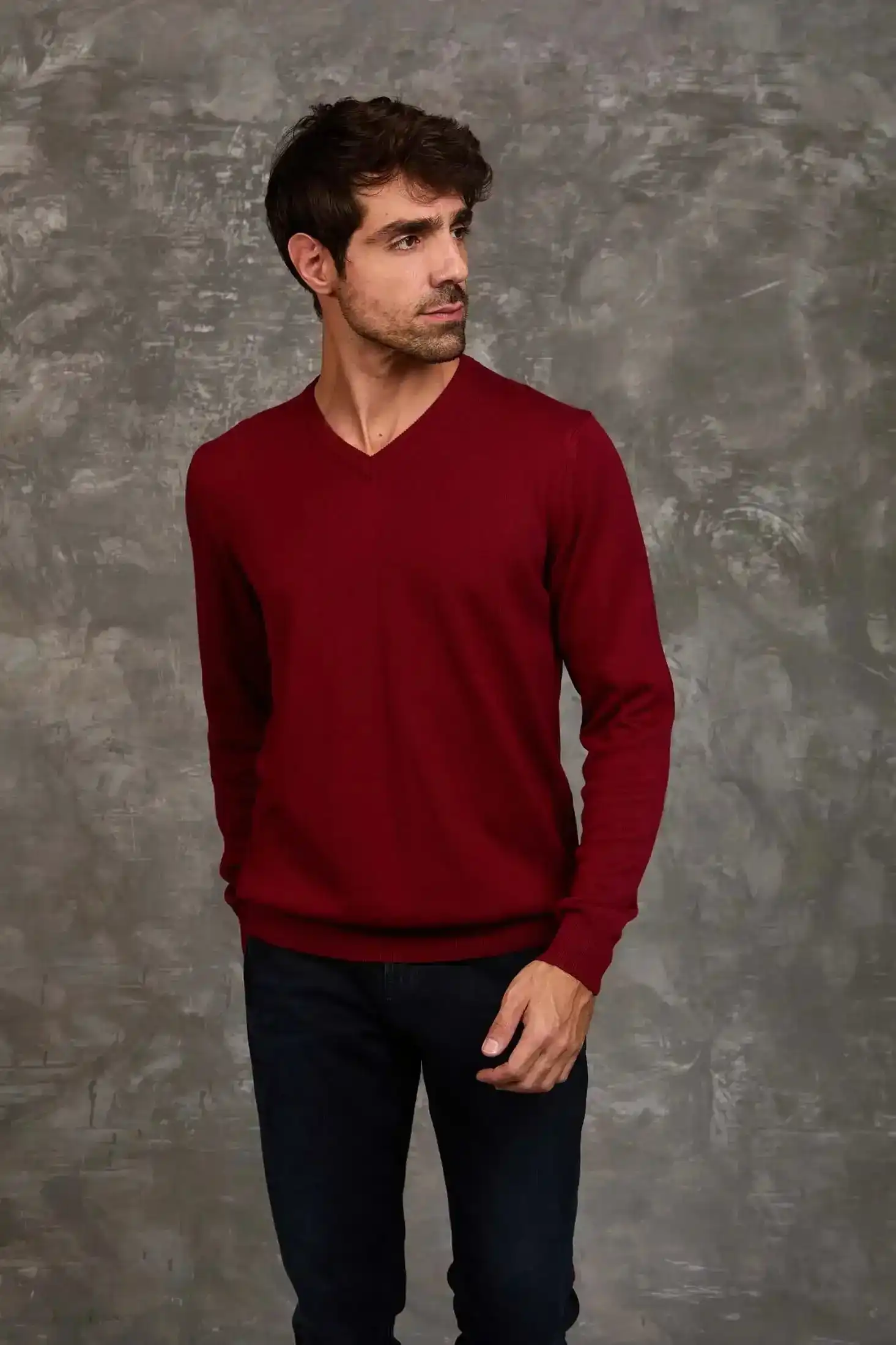 Men Regular Fit Pullover Red - Image 2