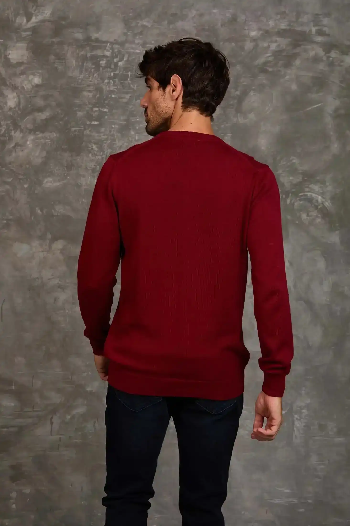 Men Regular Fit Pullover Red - Image 4