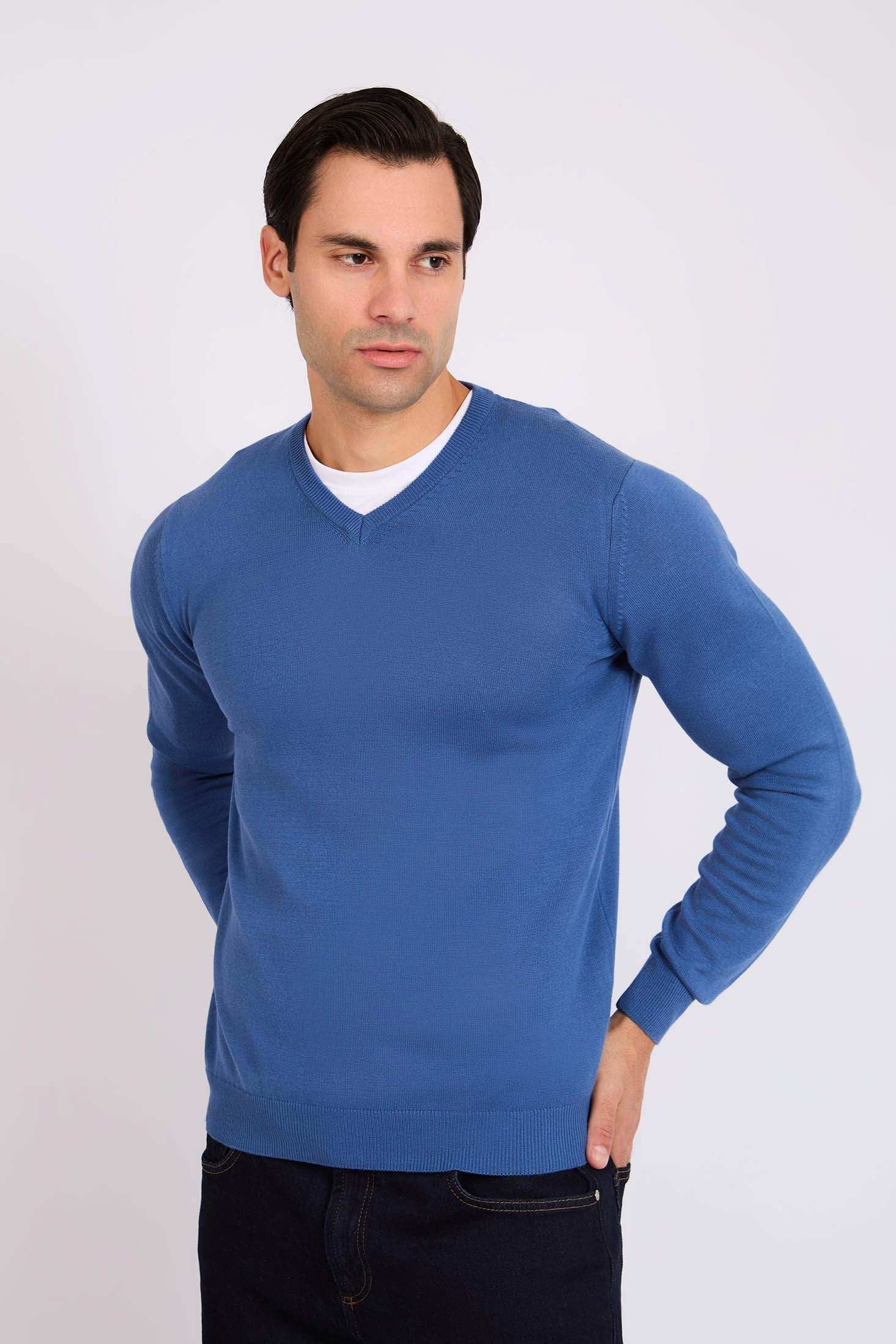 Men Regular Fit Pullover Blue - Image 3