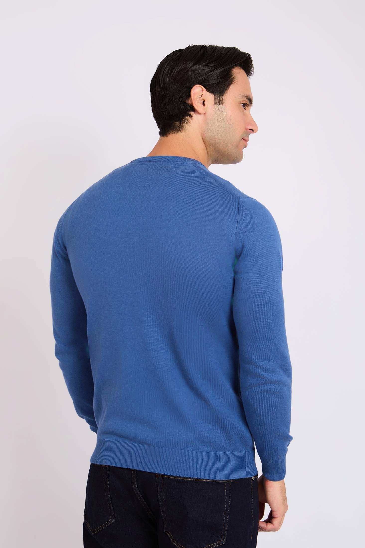Men Regular Fit Pullover Blue - Image 5