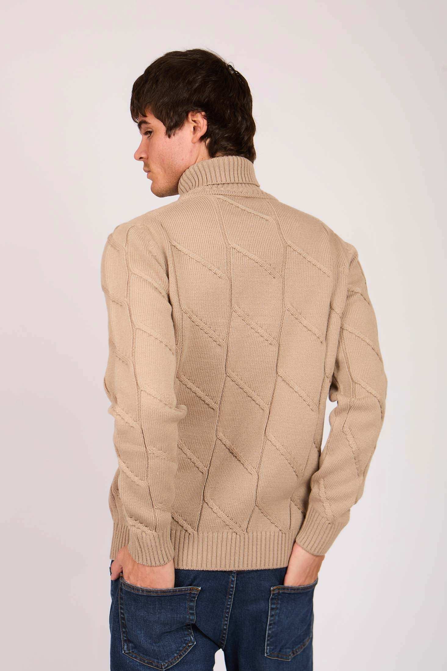 Men Regular Fit Pullover Brown - Image 4