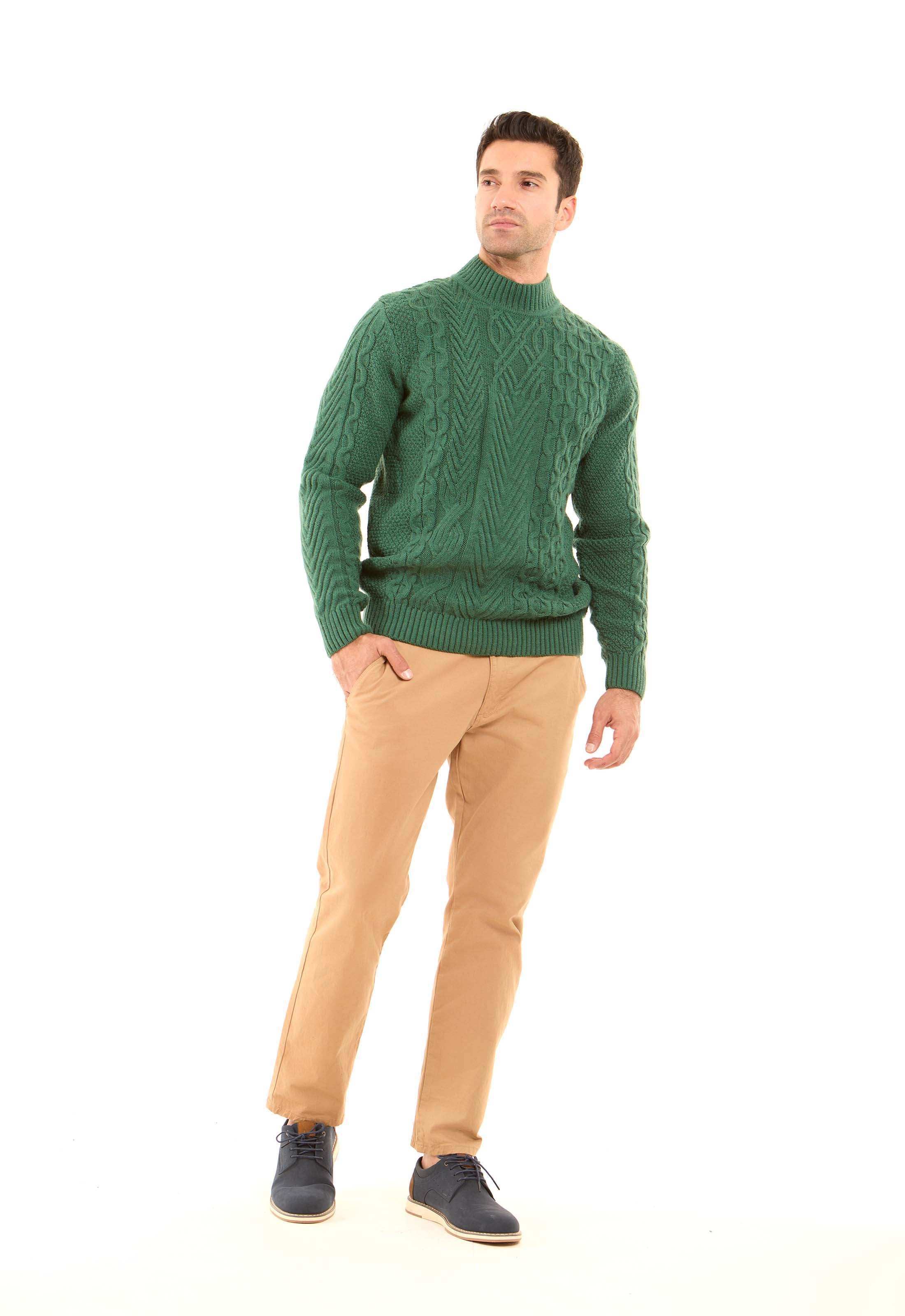 Chunky Knit High-Neck Winter Pullover - Image 3