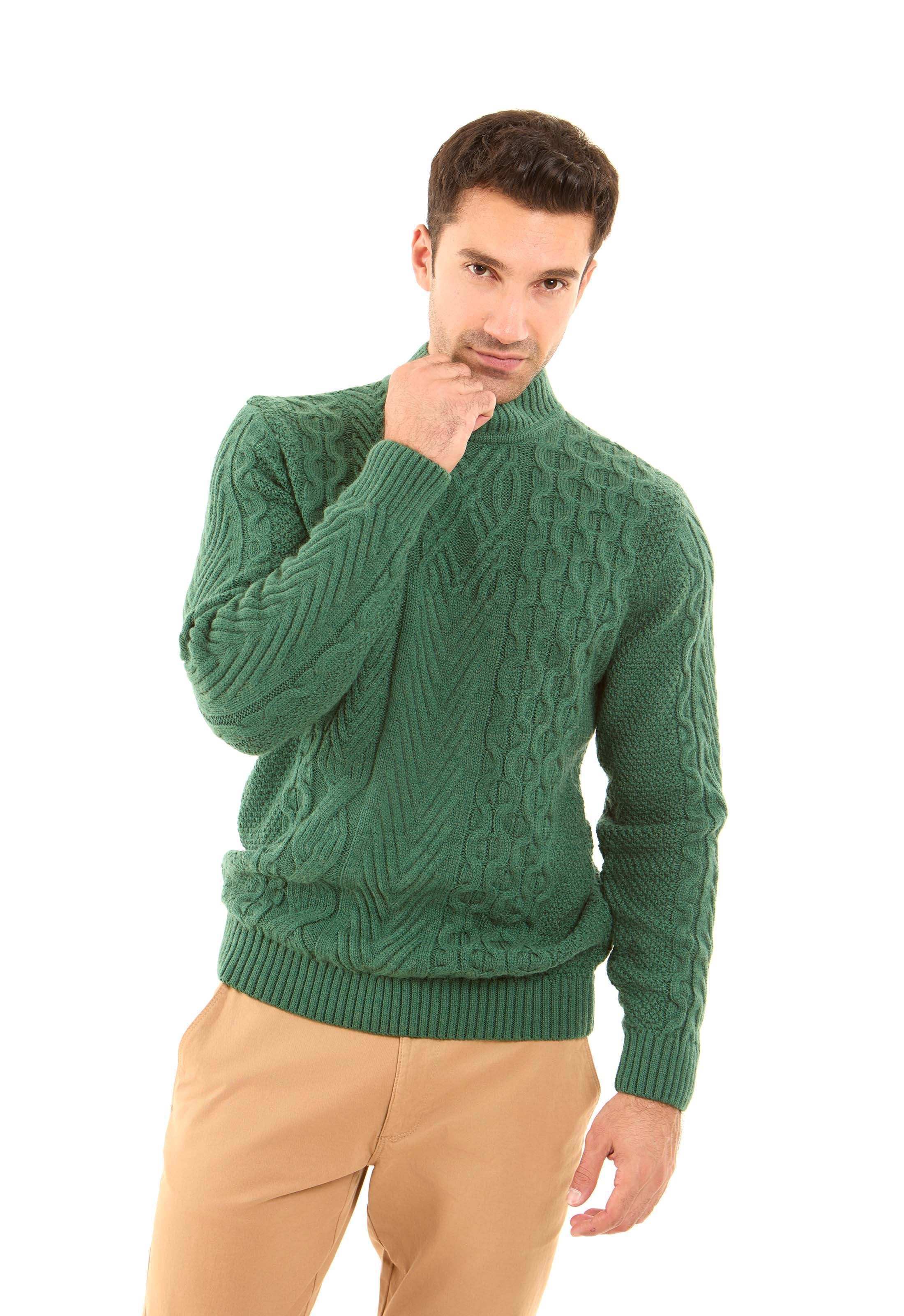 Chunky Knit High-Neck Winter Pullover - Image 4