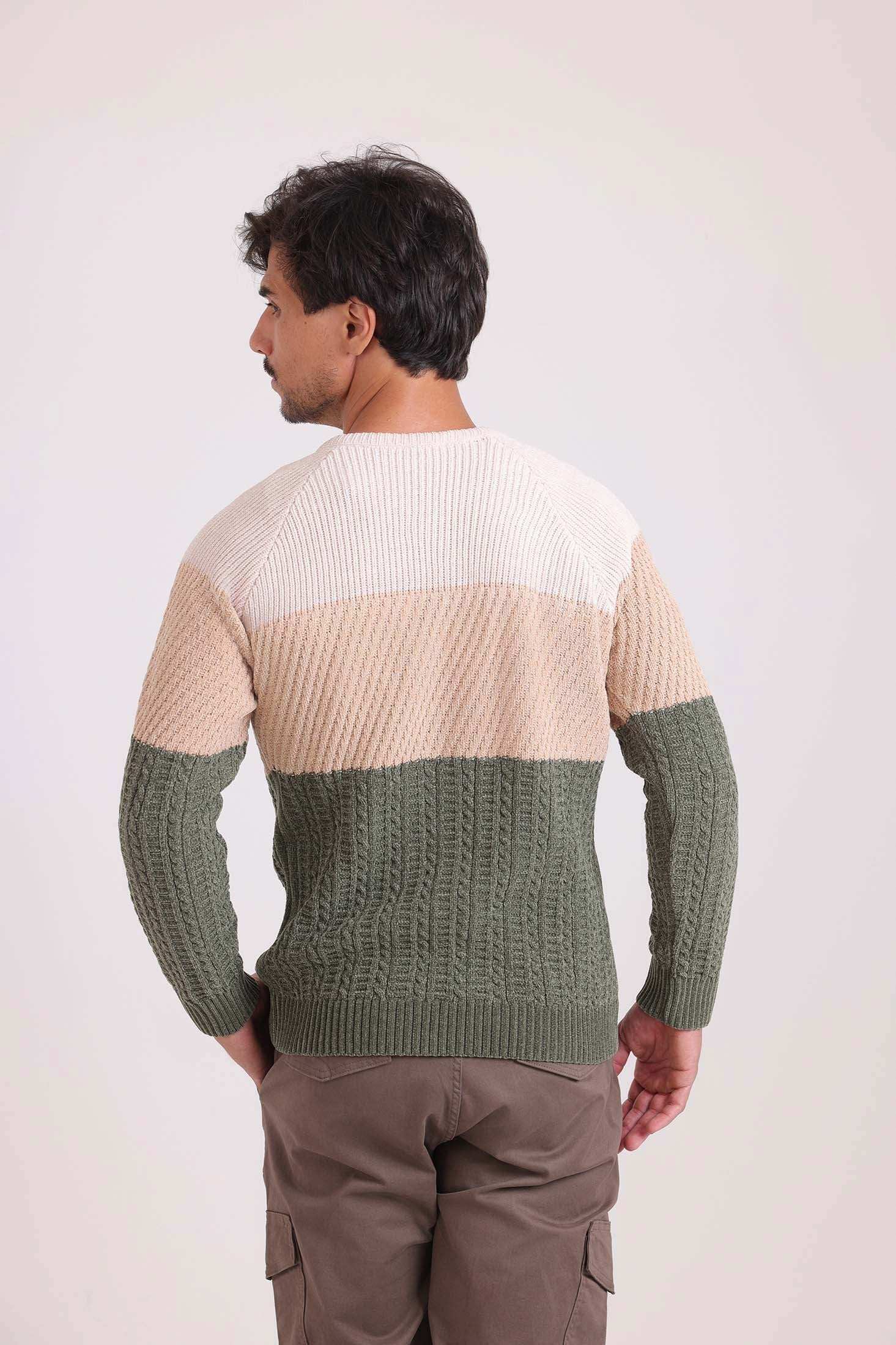 Tri-Tone Multiple Knits Pullover - Image 4