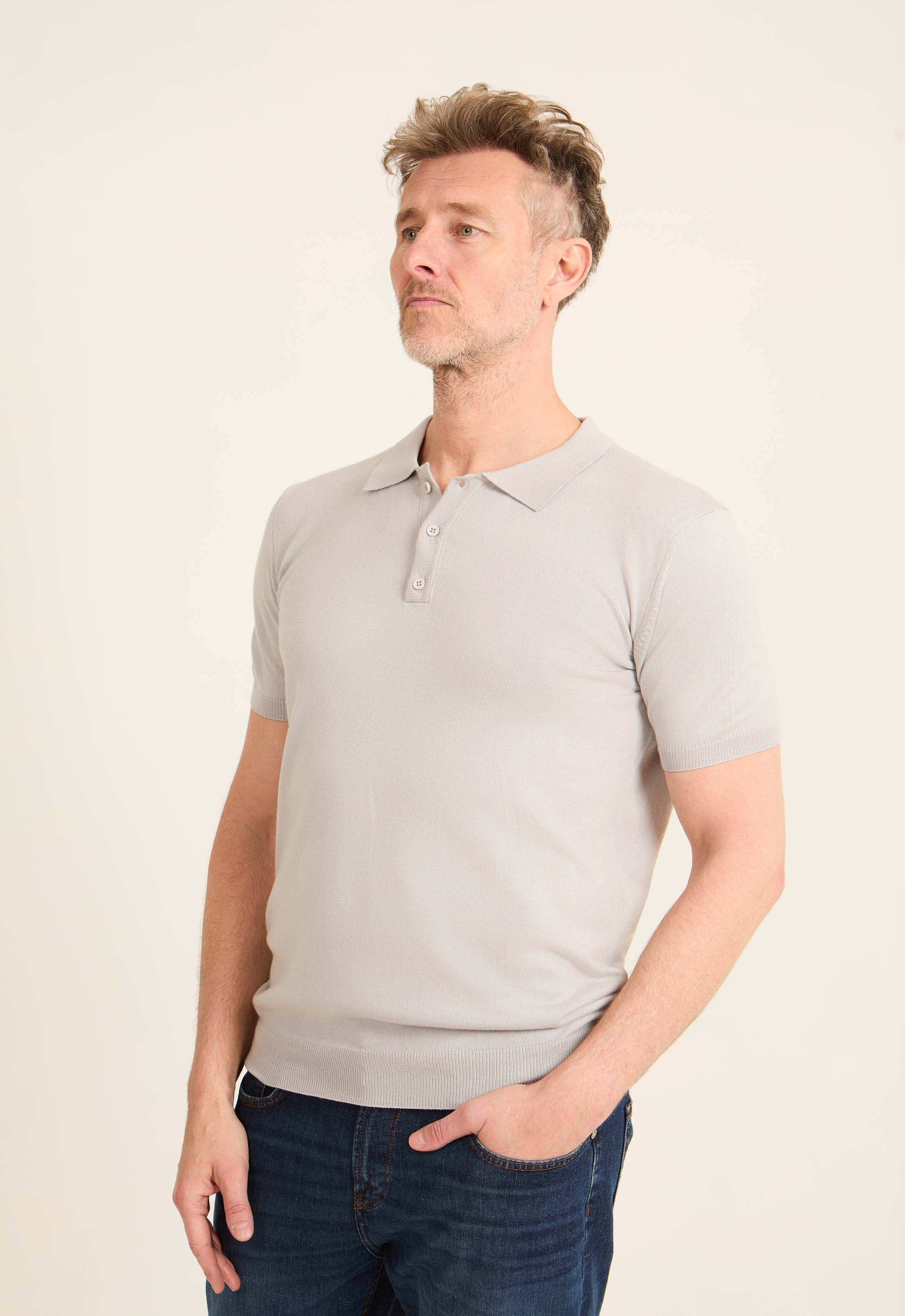 Ribbed Short Sleeves Regular Polo Shirt - Image 2