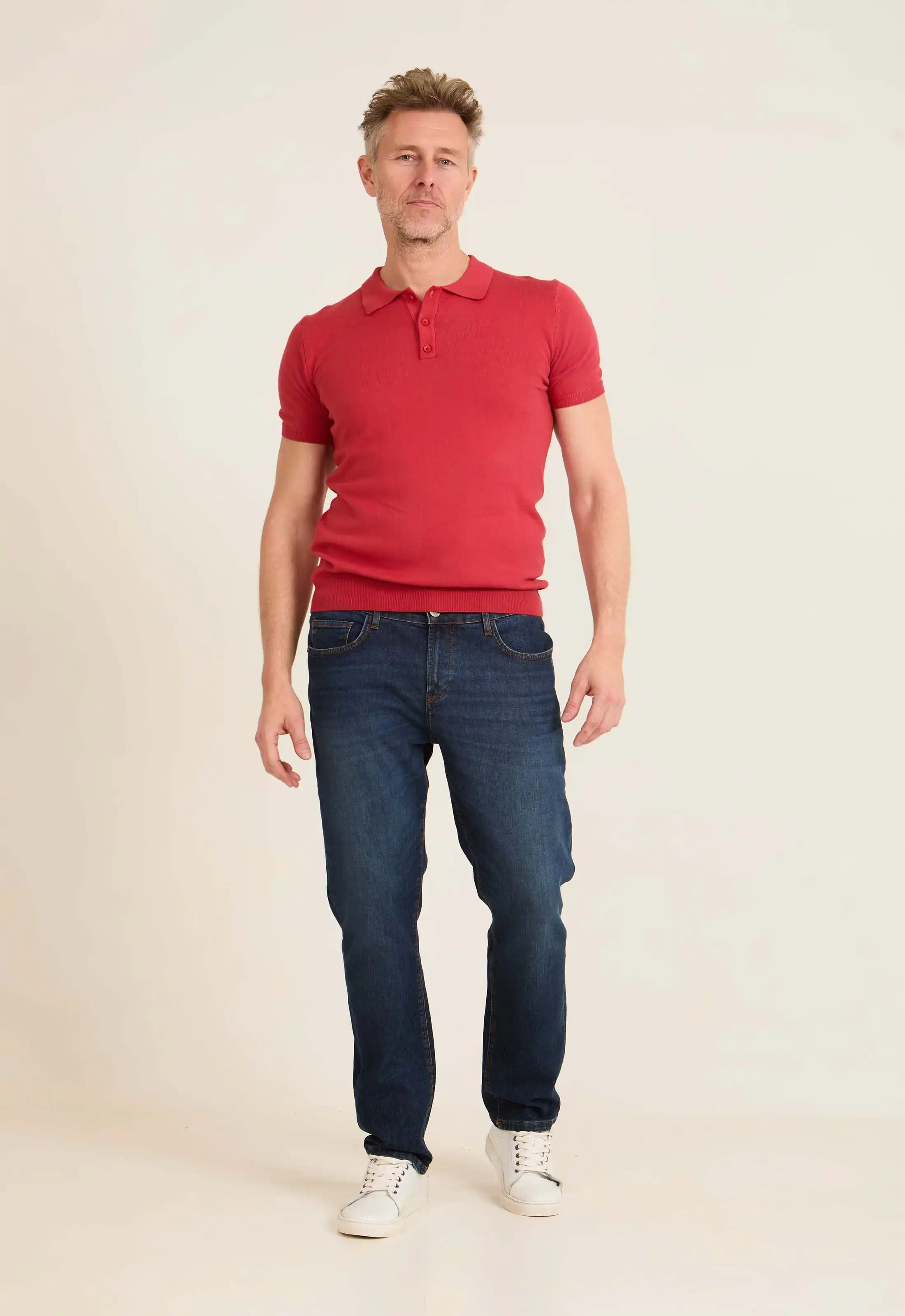 Ribbed Short Sleeves Regular Polo Shirt - Image 8