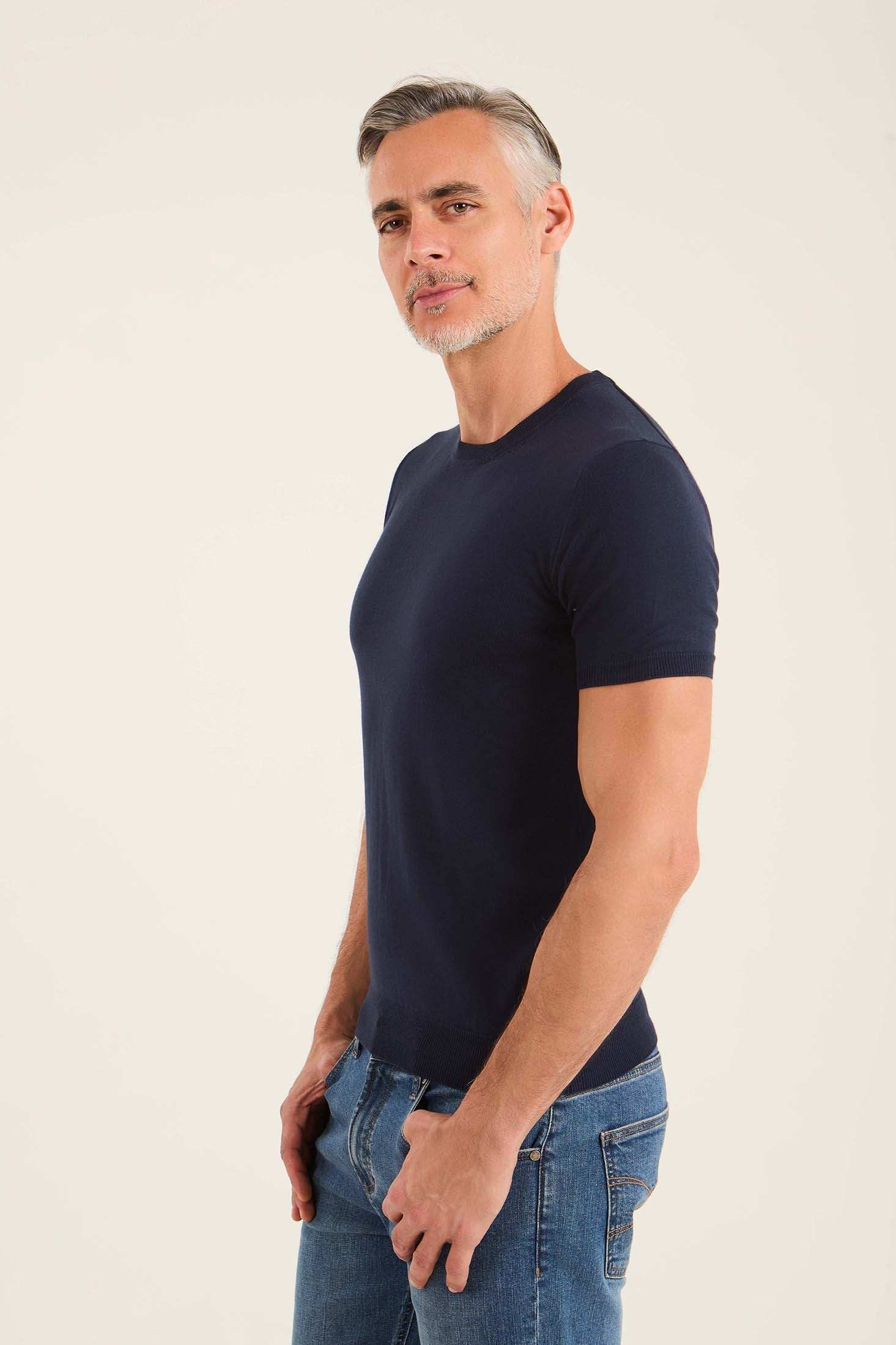 Ribbed Neck & Sleeves Regular Fit Tee - Image 2