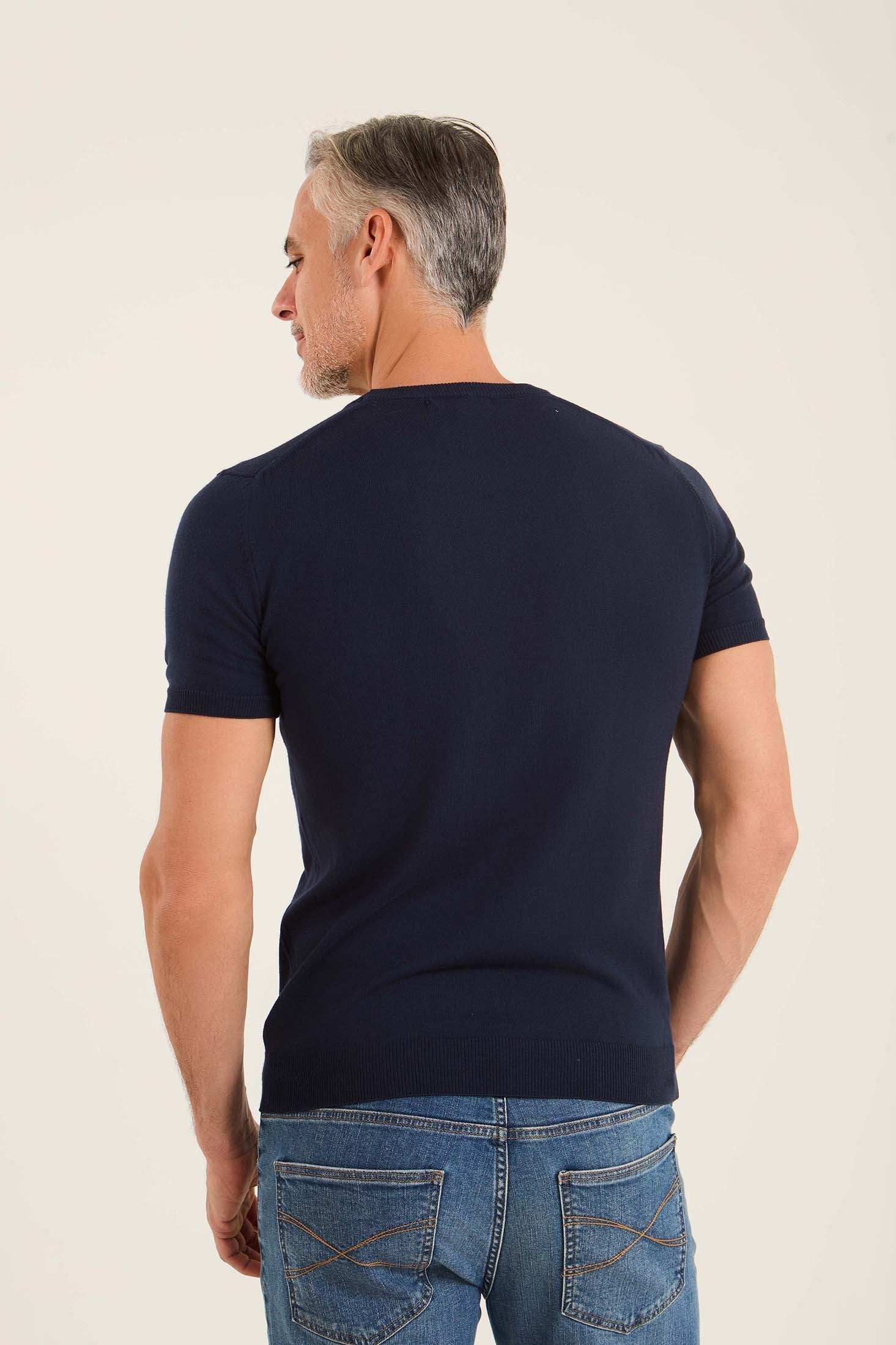 Ribbed Neck & Sleeves Regular Fit Tee - Image 3