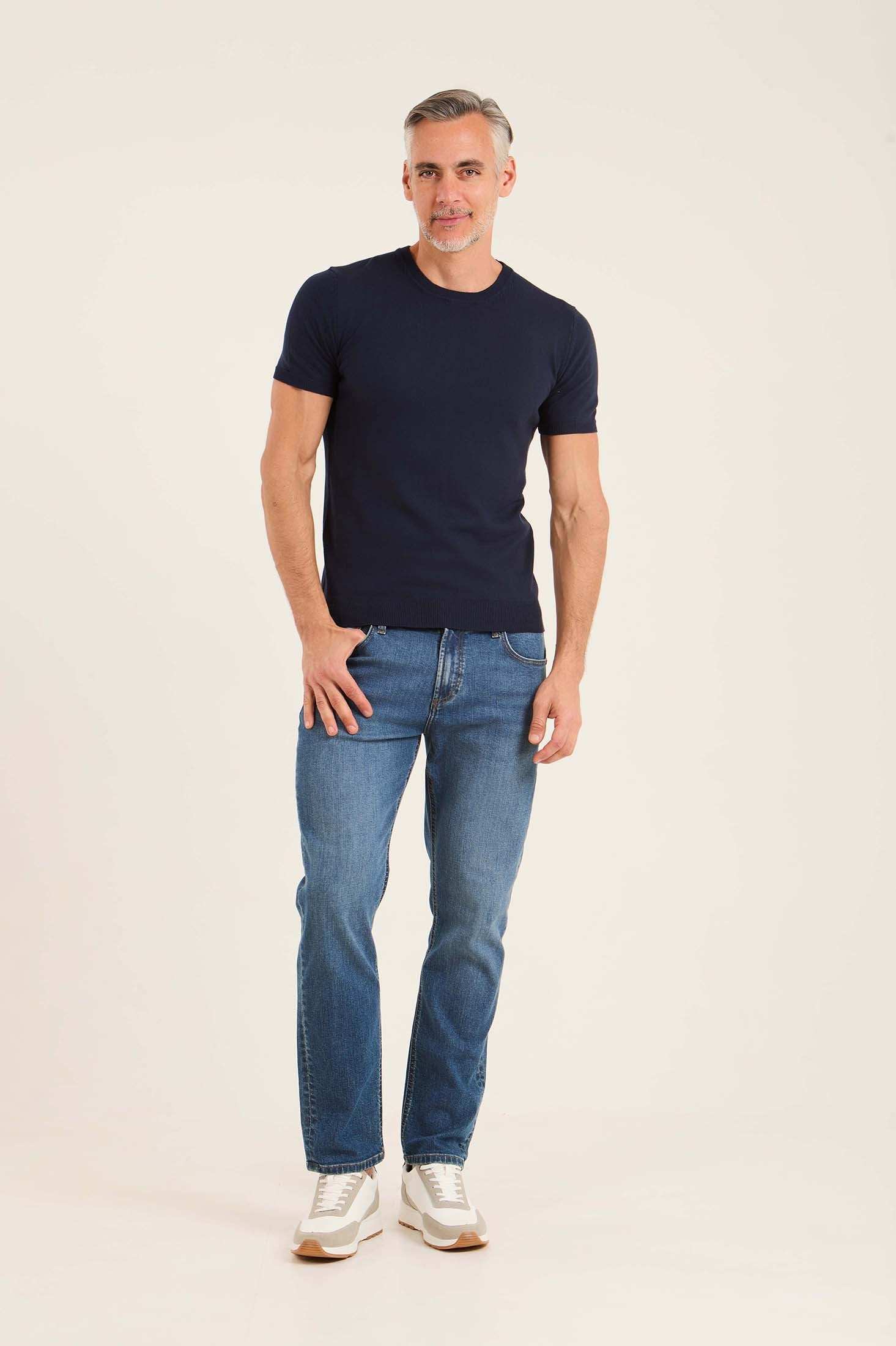 Ribbed Neck & Sleeves Regular Fit Tee - Image 4