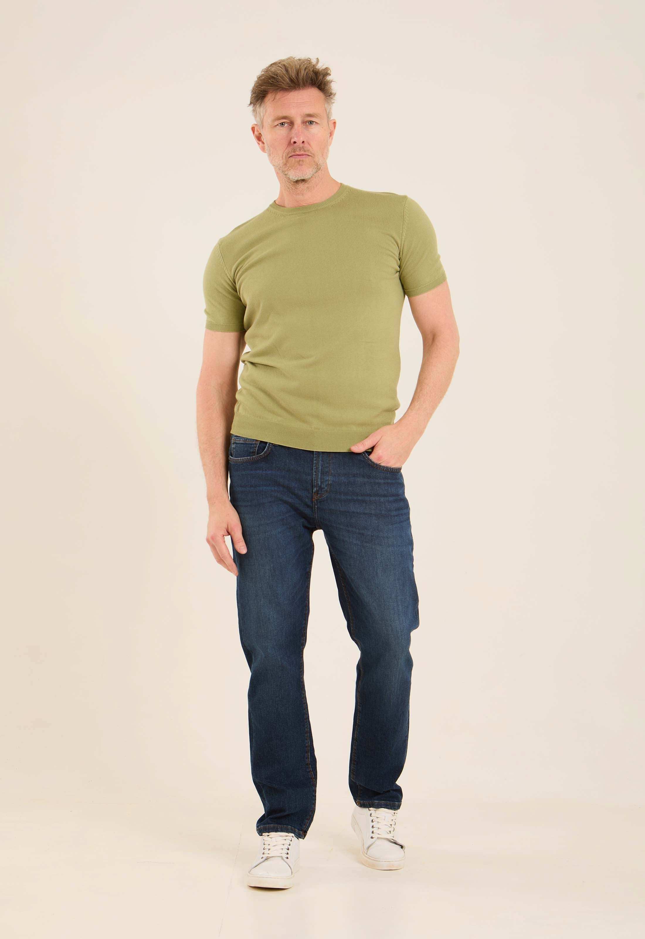Ribbed Neck & Sleeves Regular Fit Tee - Image 4