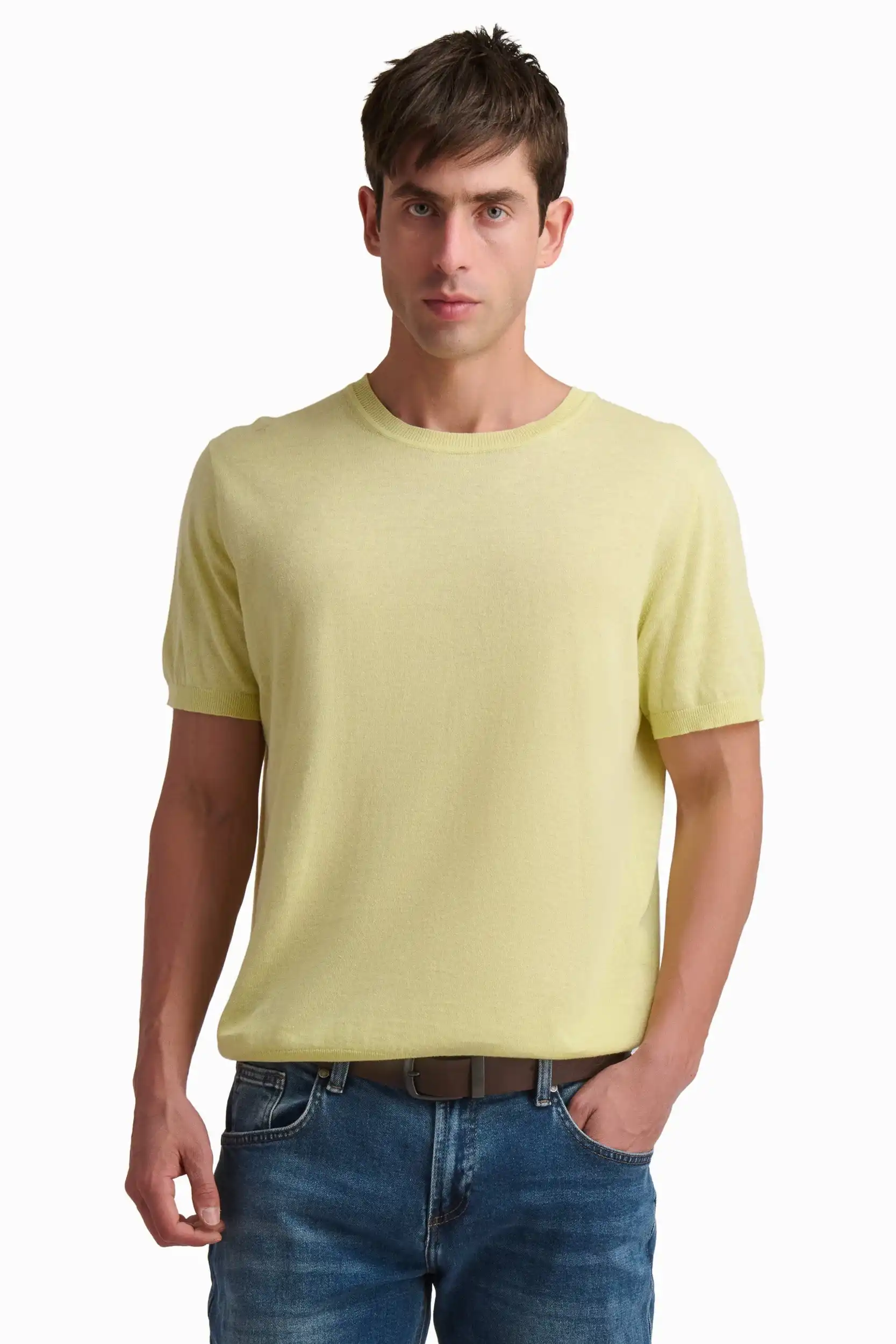 Lemon Linen Blend T-Shirt - Image 2