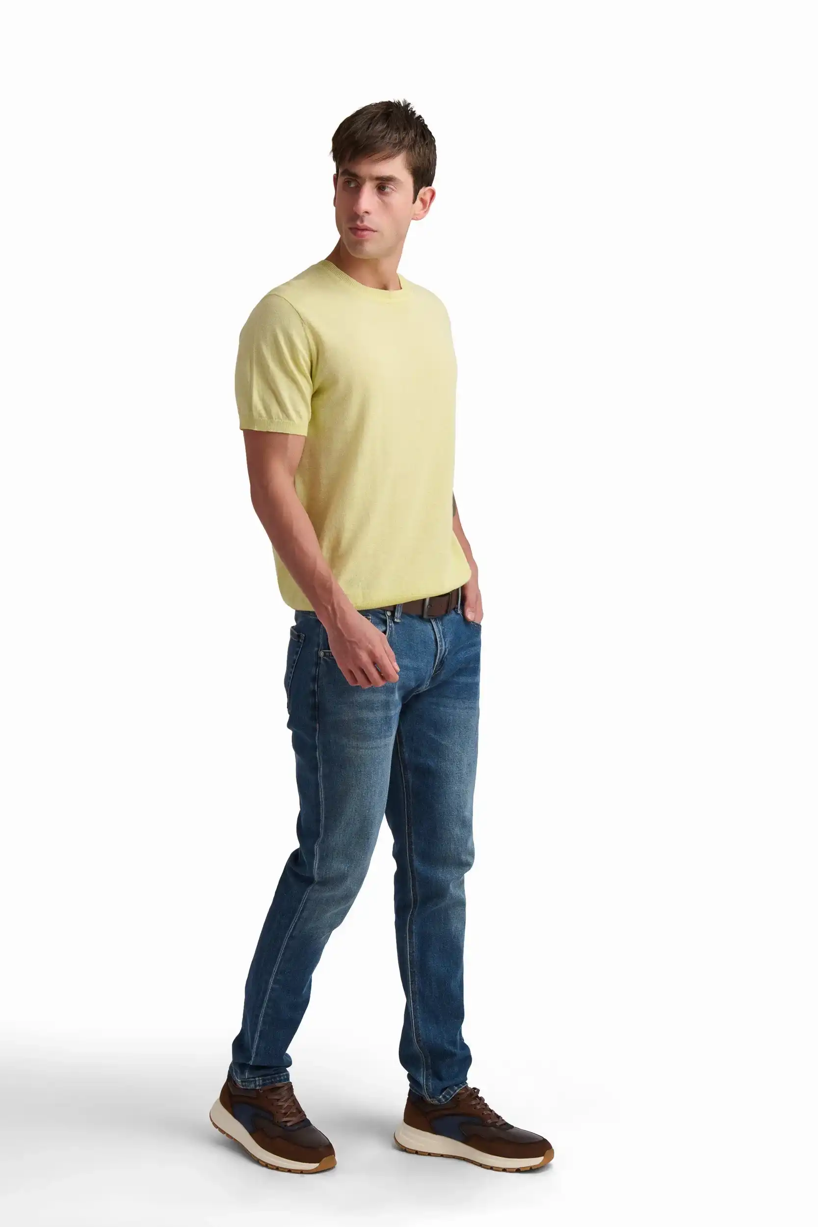 Lemon Linen Blend T-Shirt - Image 3