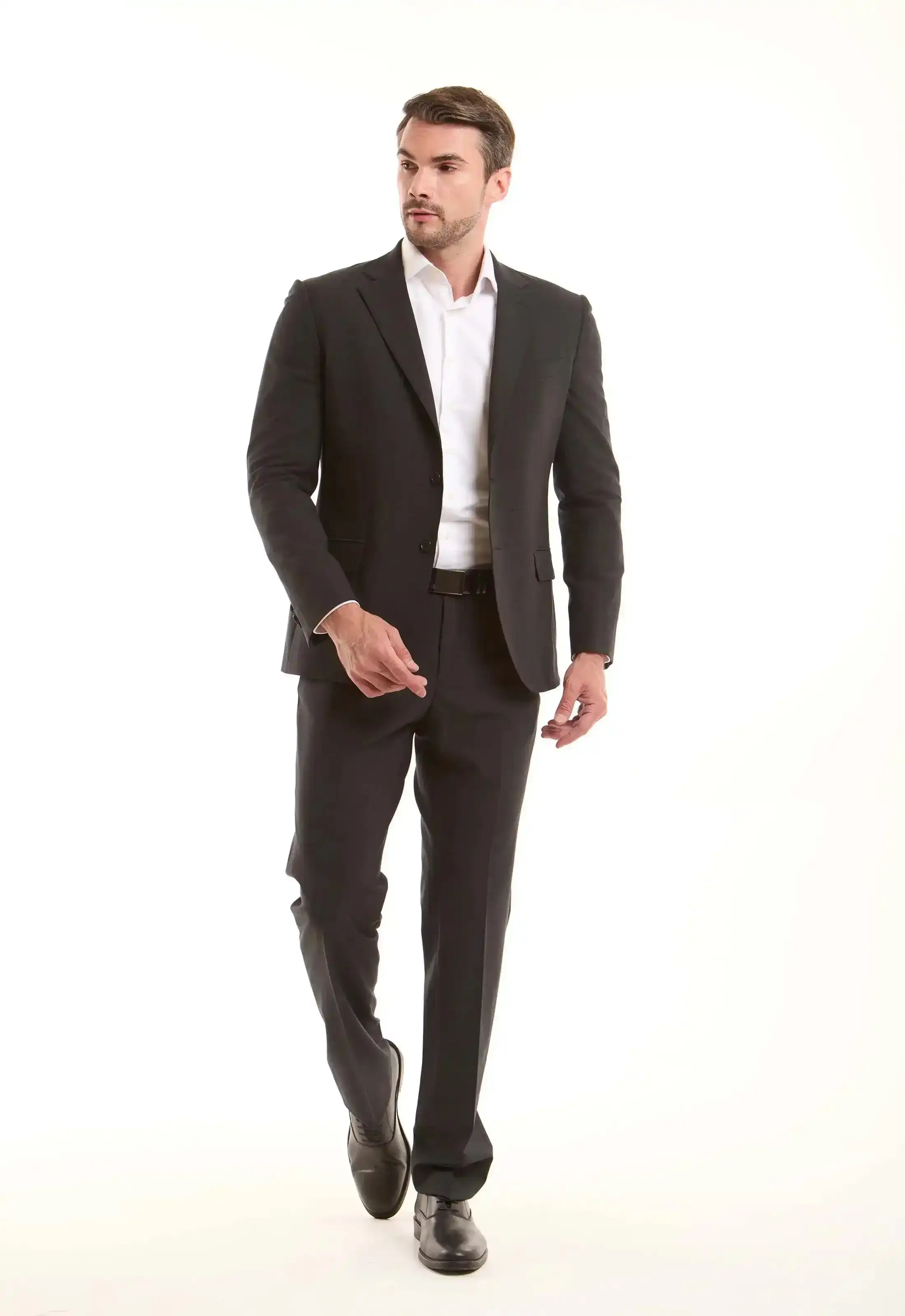 Tailored-Fit Wool-Blend Suit Jacket