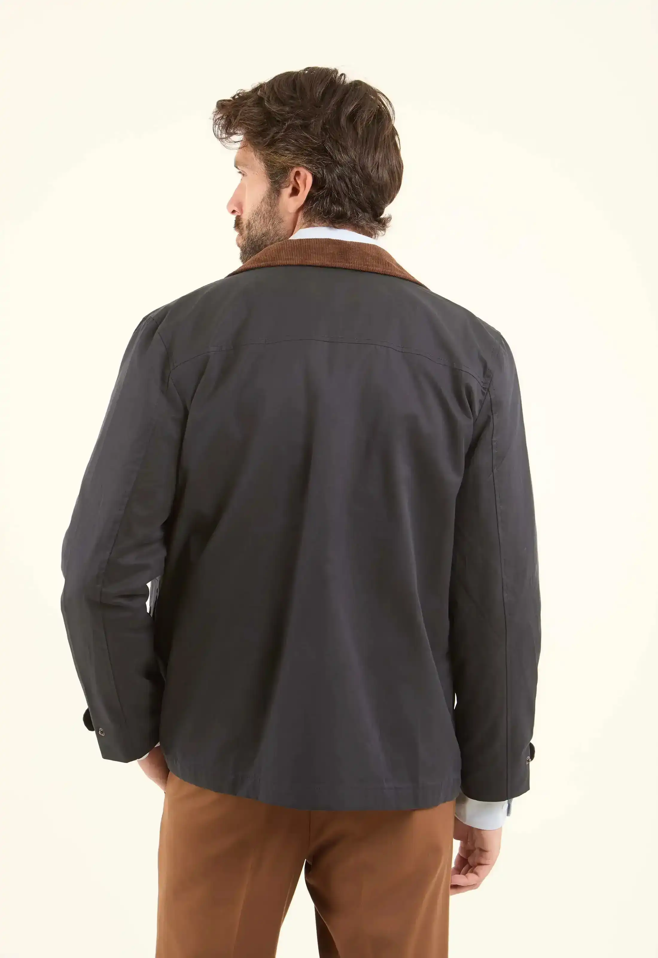 Cotton-Blend Field Jacket with Corduroy Collar - Image 3