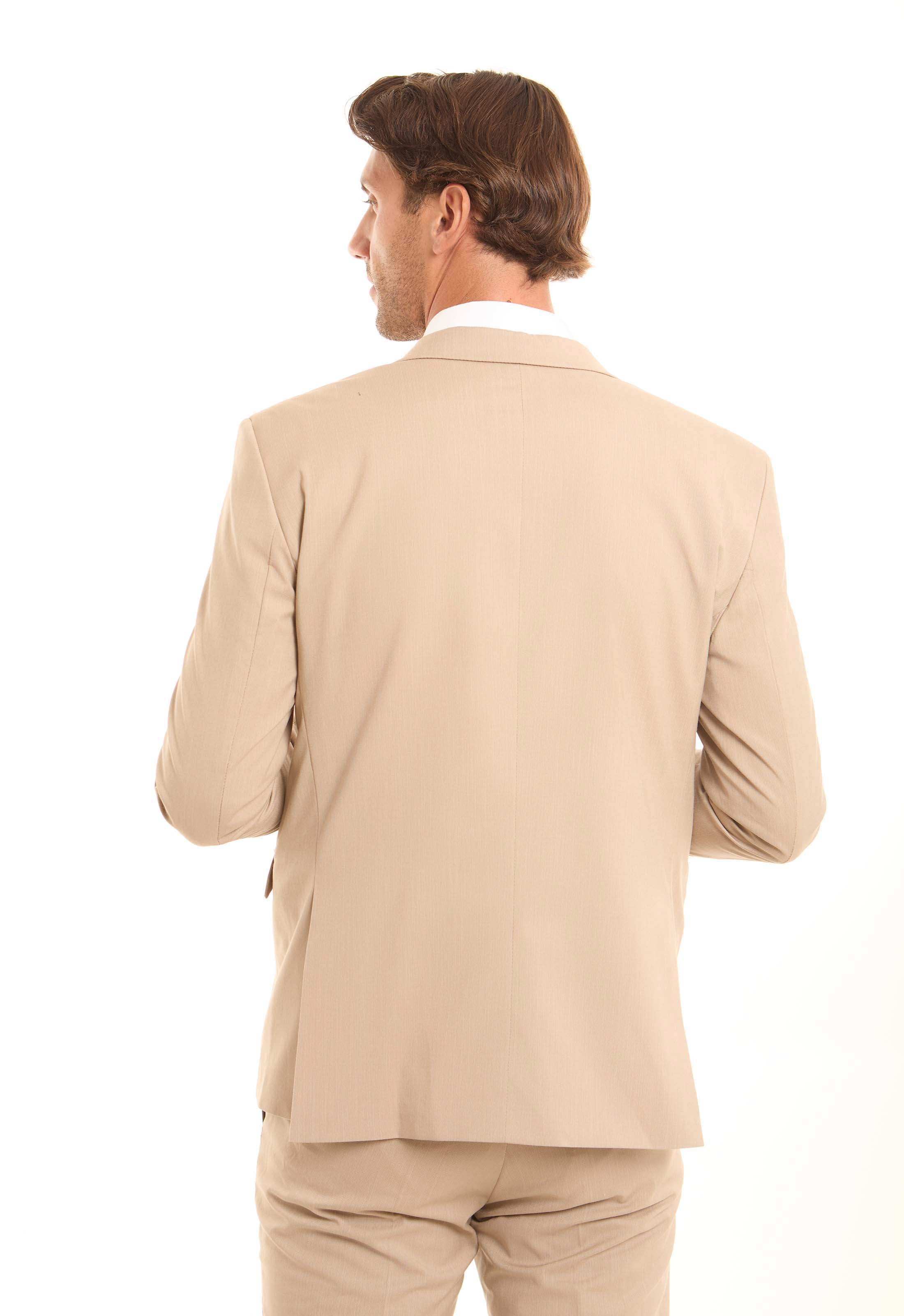 Tailored Solid Pattern Suit Blazer - Image 4