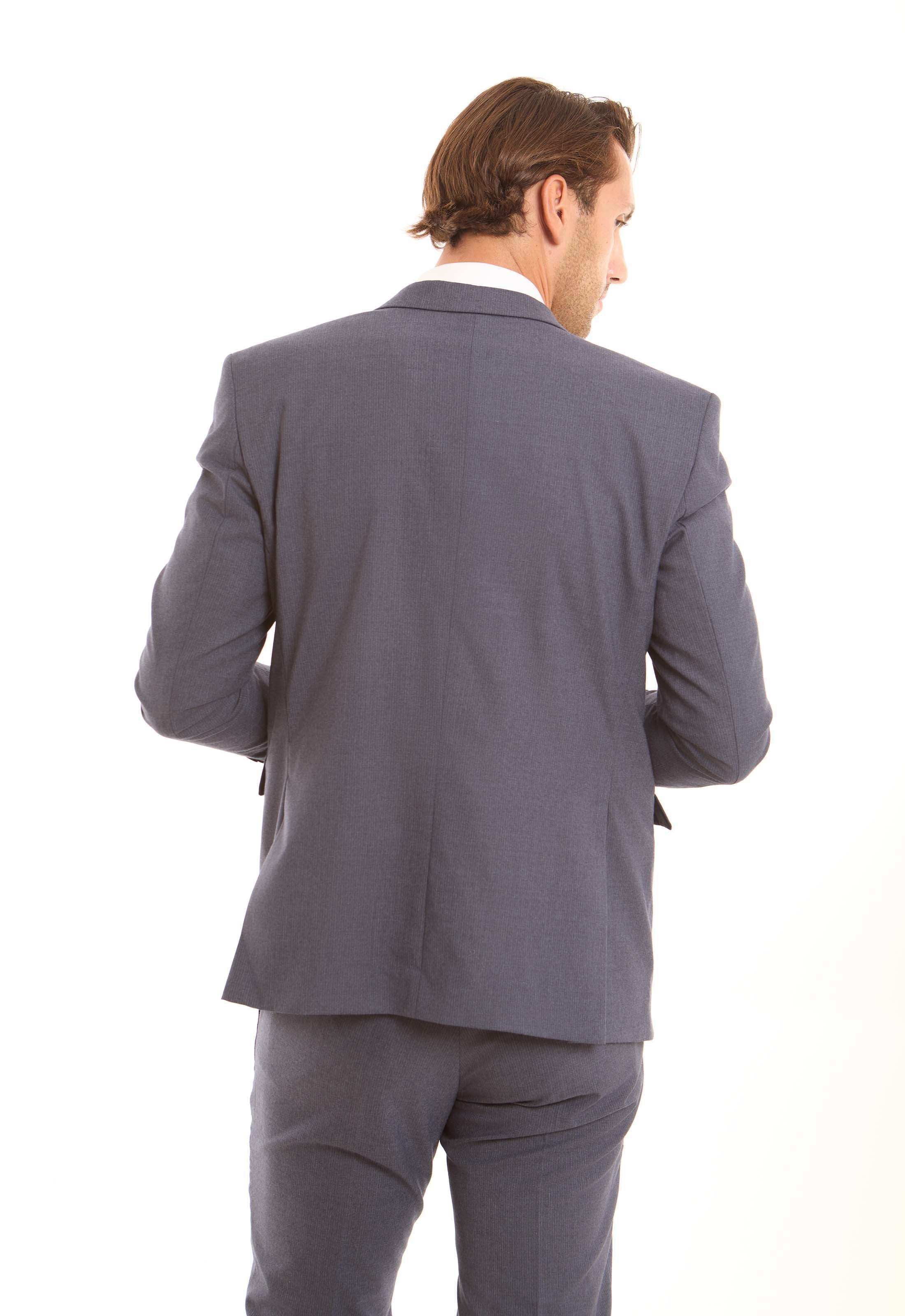 Structured Solid Pattern Suit Blazer - Image 4