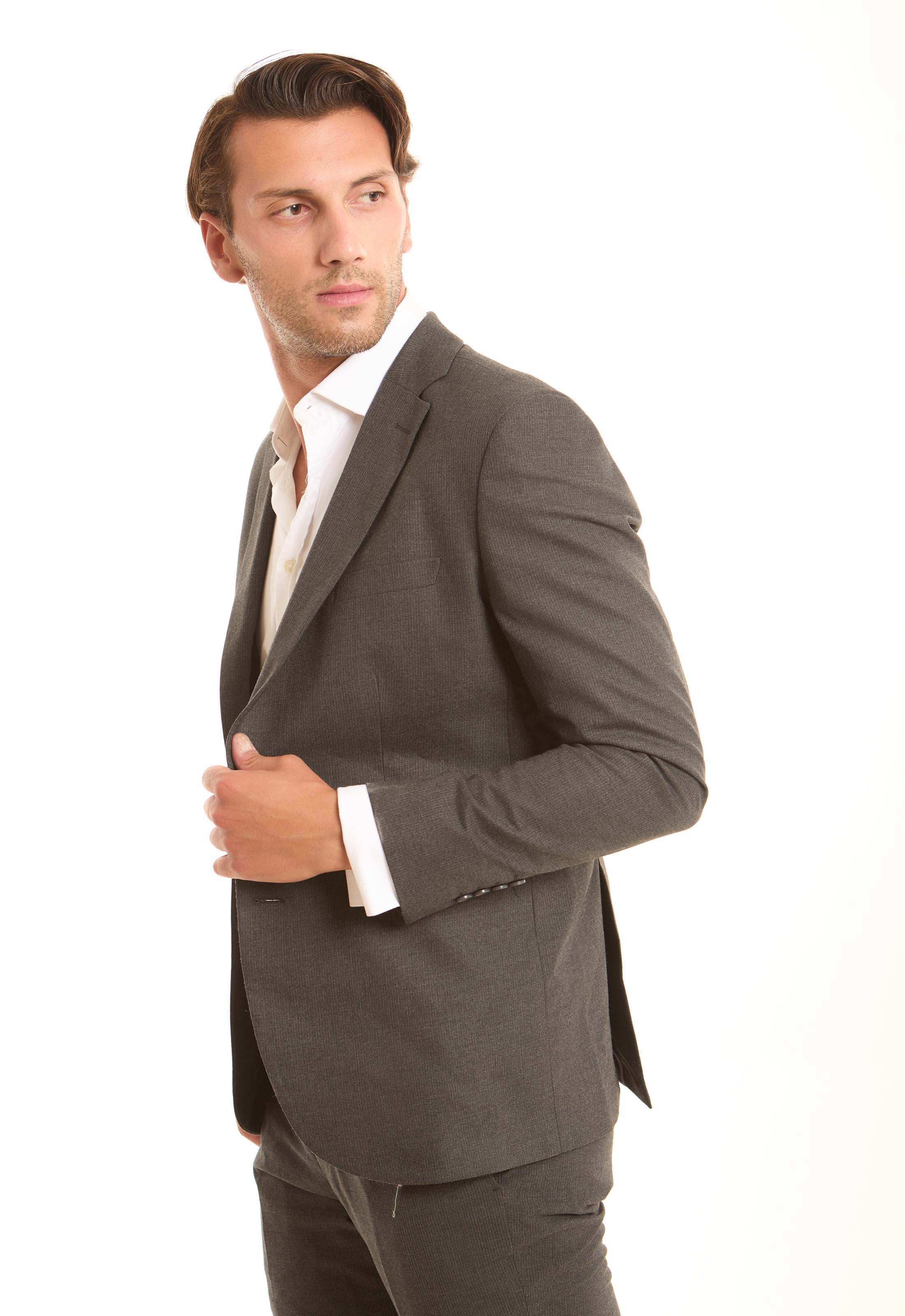 Structured Solid Pattern Suit Blazer - Image 3