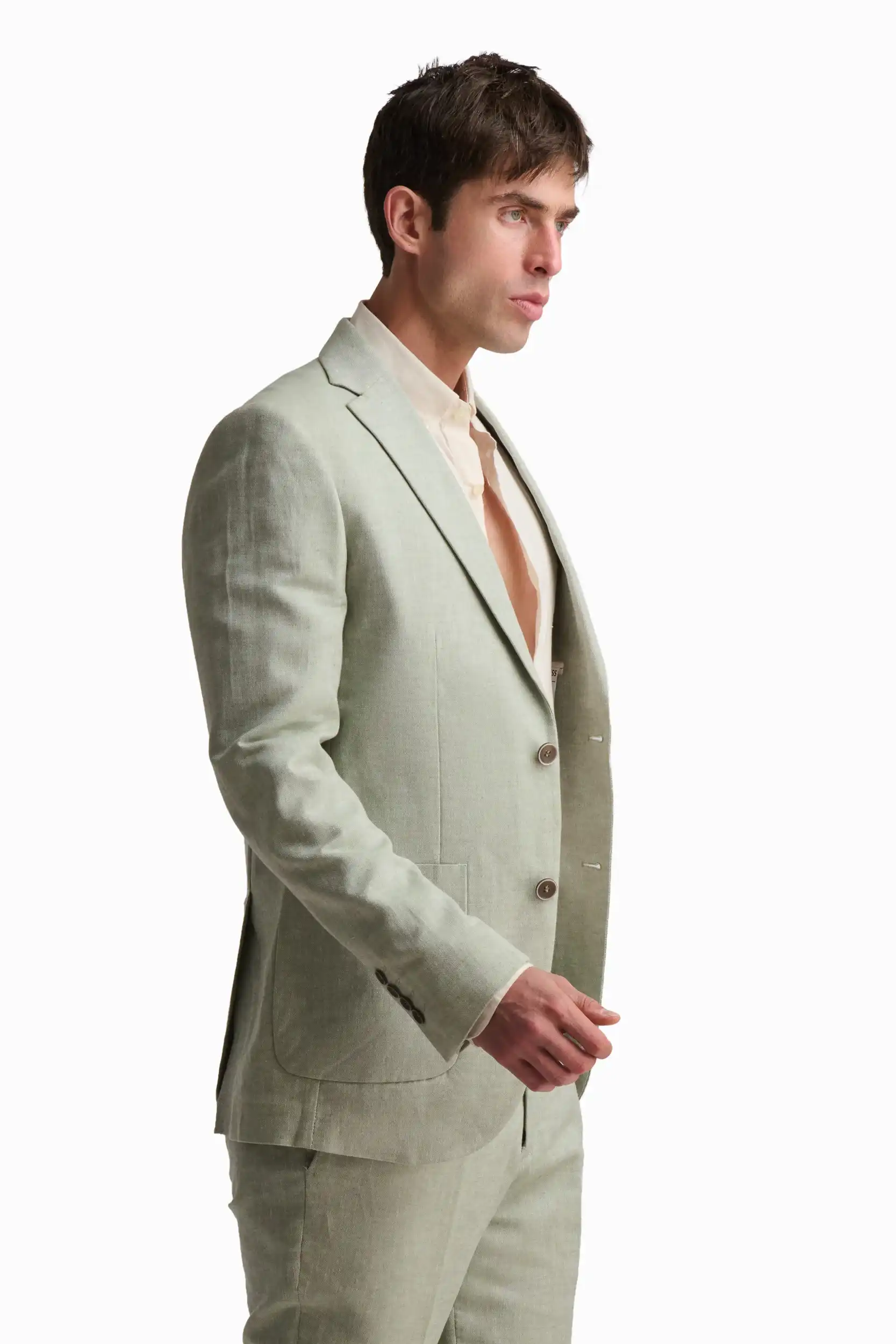 Sage Green Linen Blend Blazer - Image 4