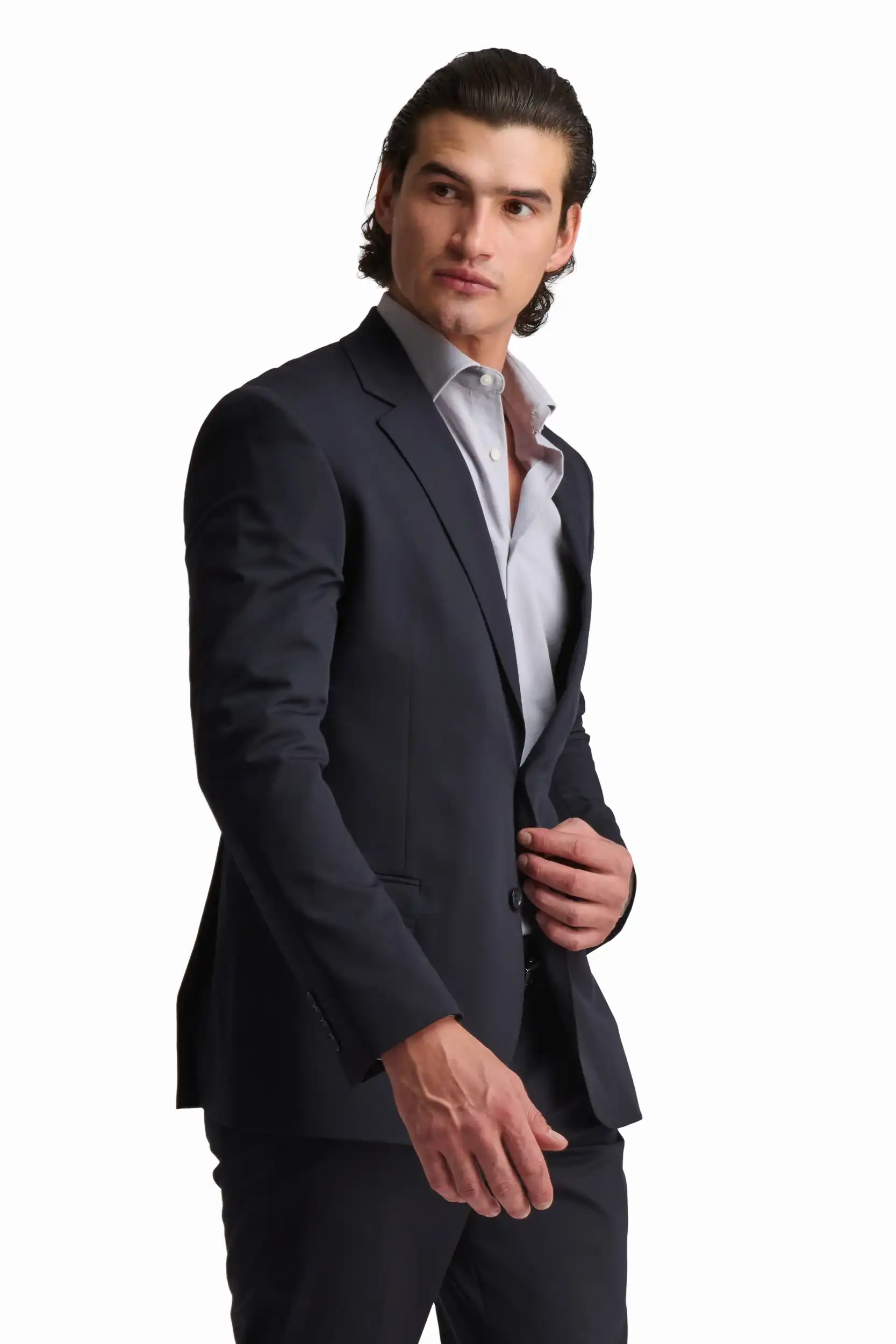 Navy Textured Blazer - Image 6