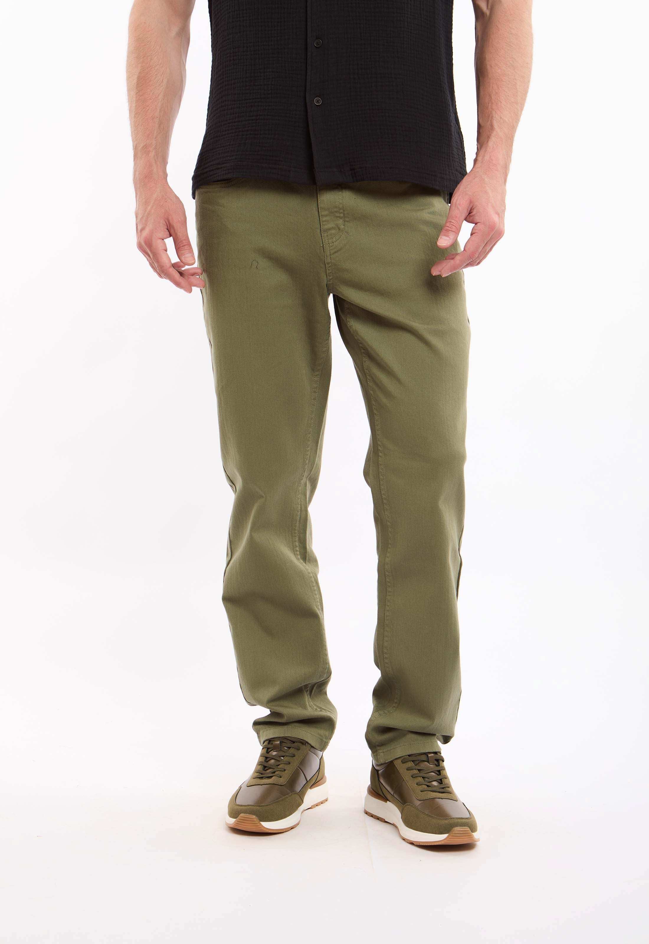Tailored Straight Cotton Pants with Clean Finish - Image 3