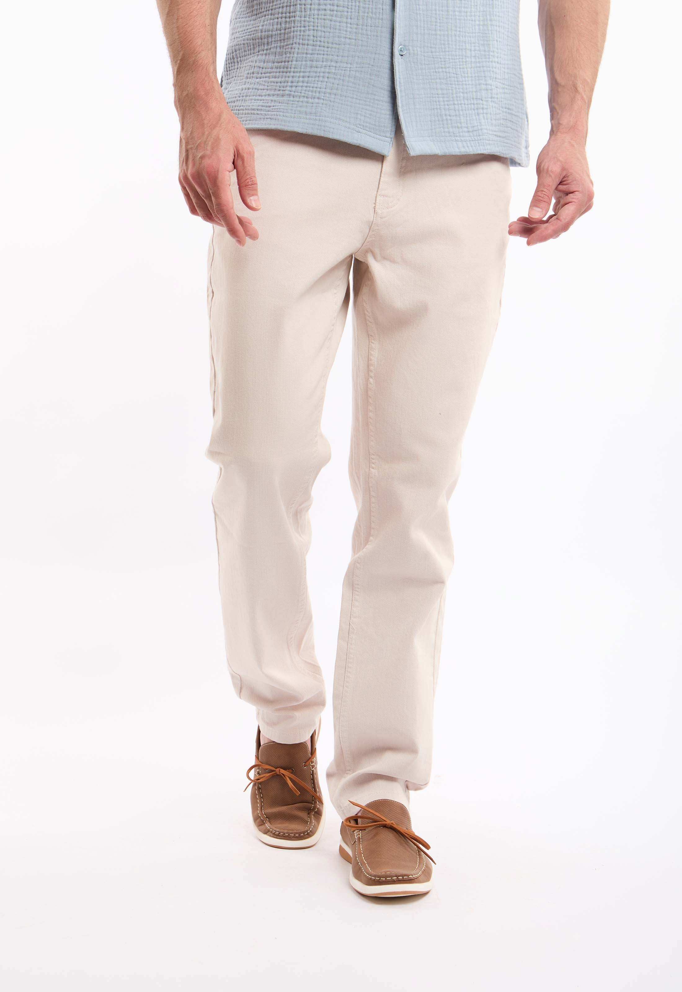 Tailored Straight Cotton Pants with Clean Finish - Image 6
