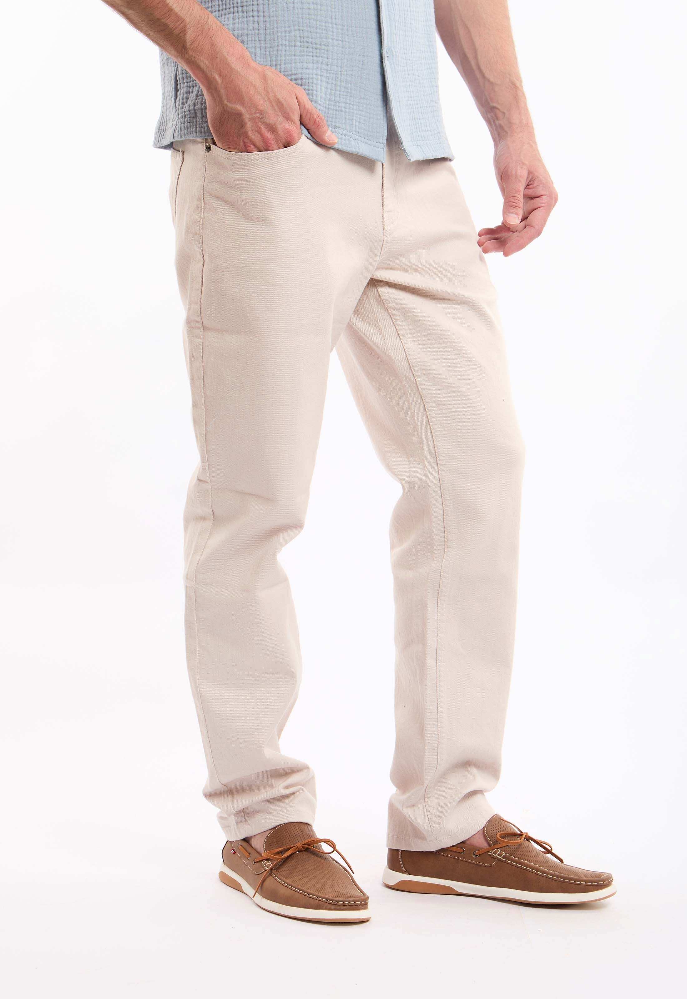 Tailored Straight Cotton Pants with Clean Finish - Image 7