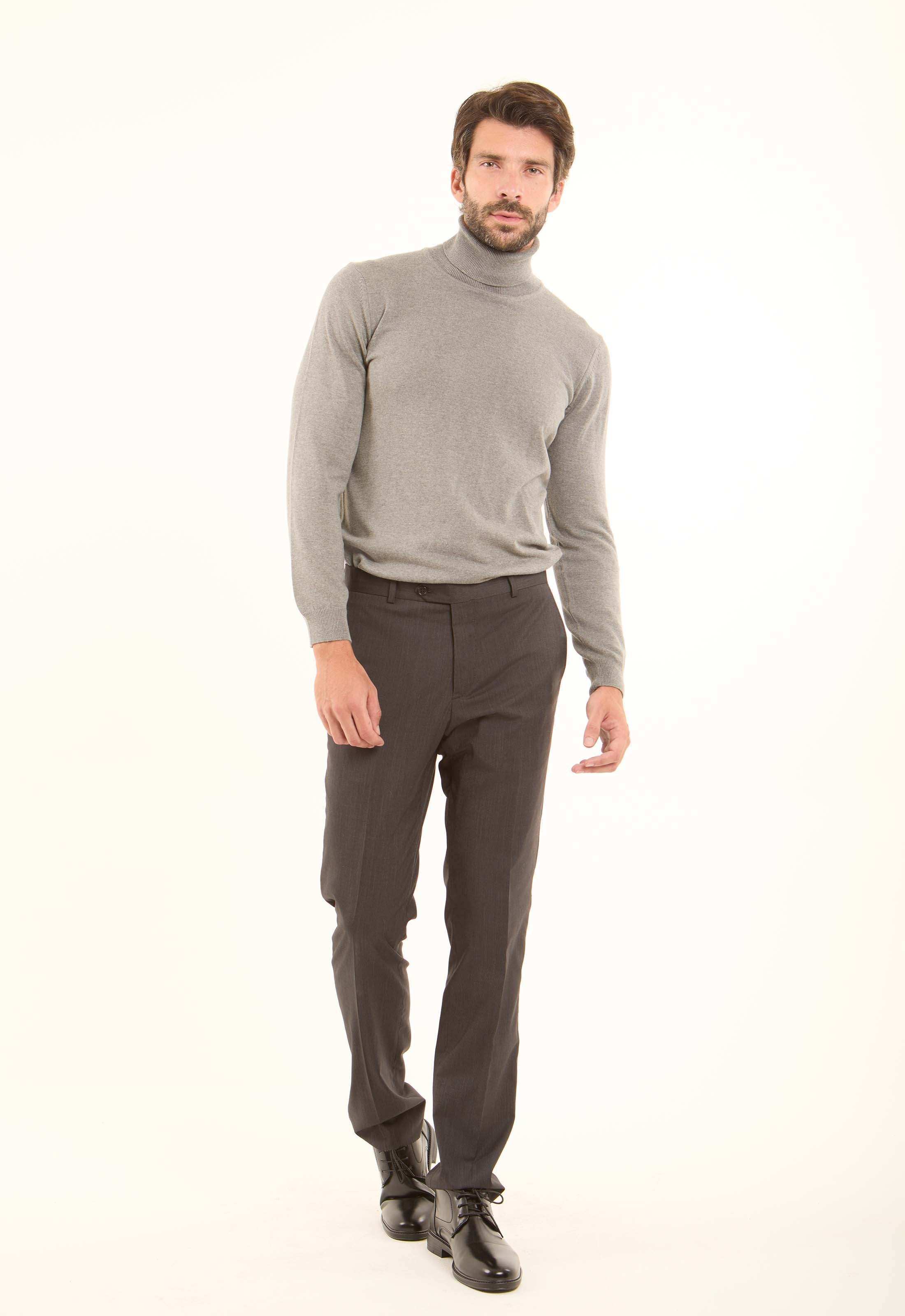 Tailored Solid Pattern Suit Pants