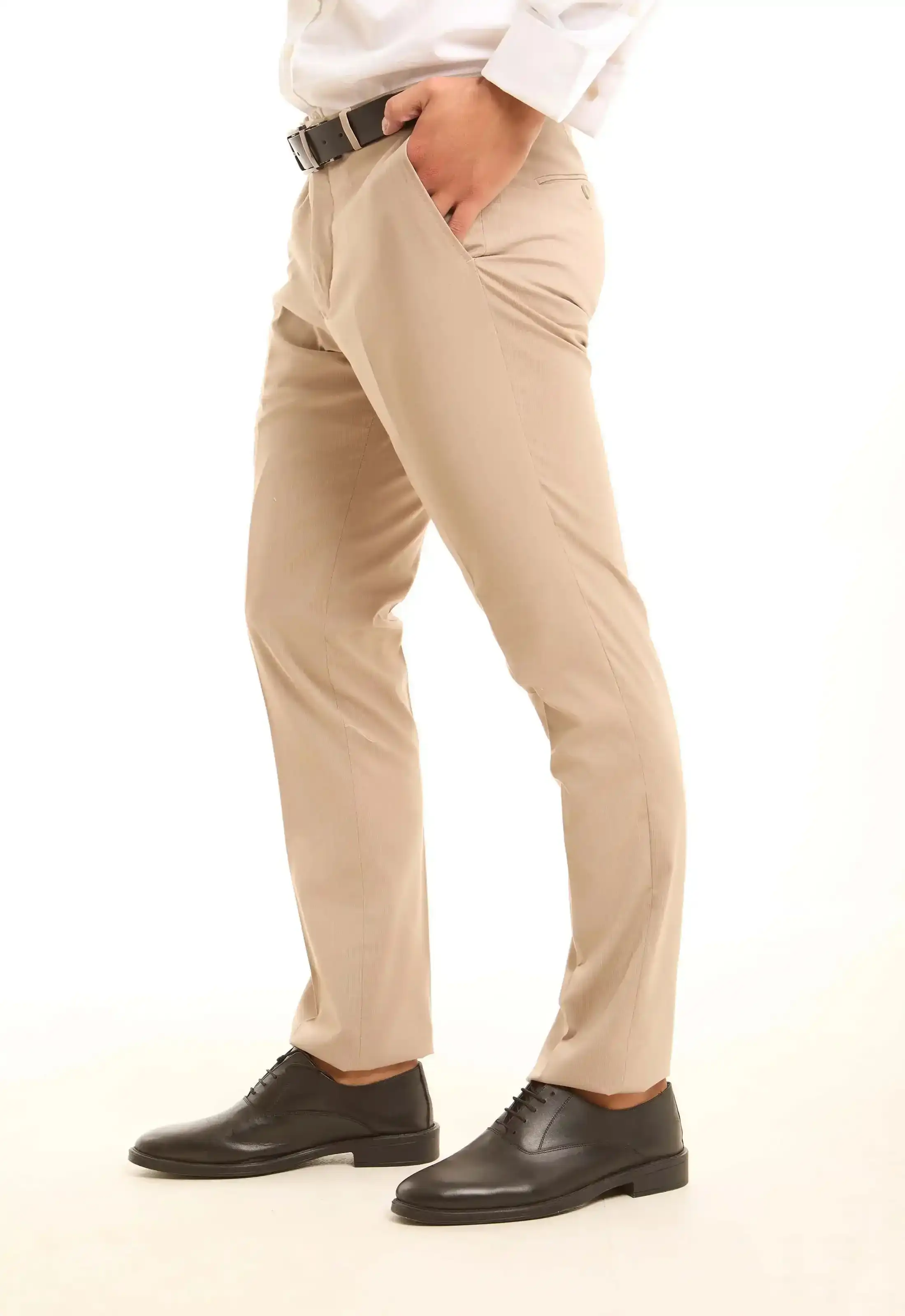 Tailored Solid Pattern Suit Pants - Image 7