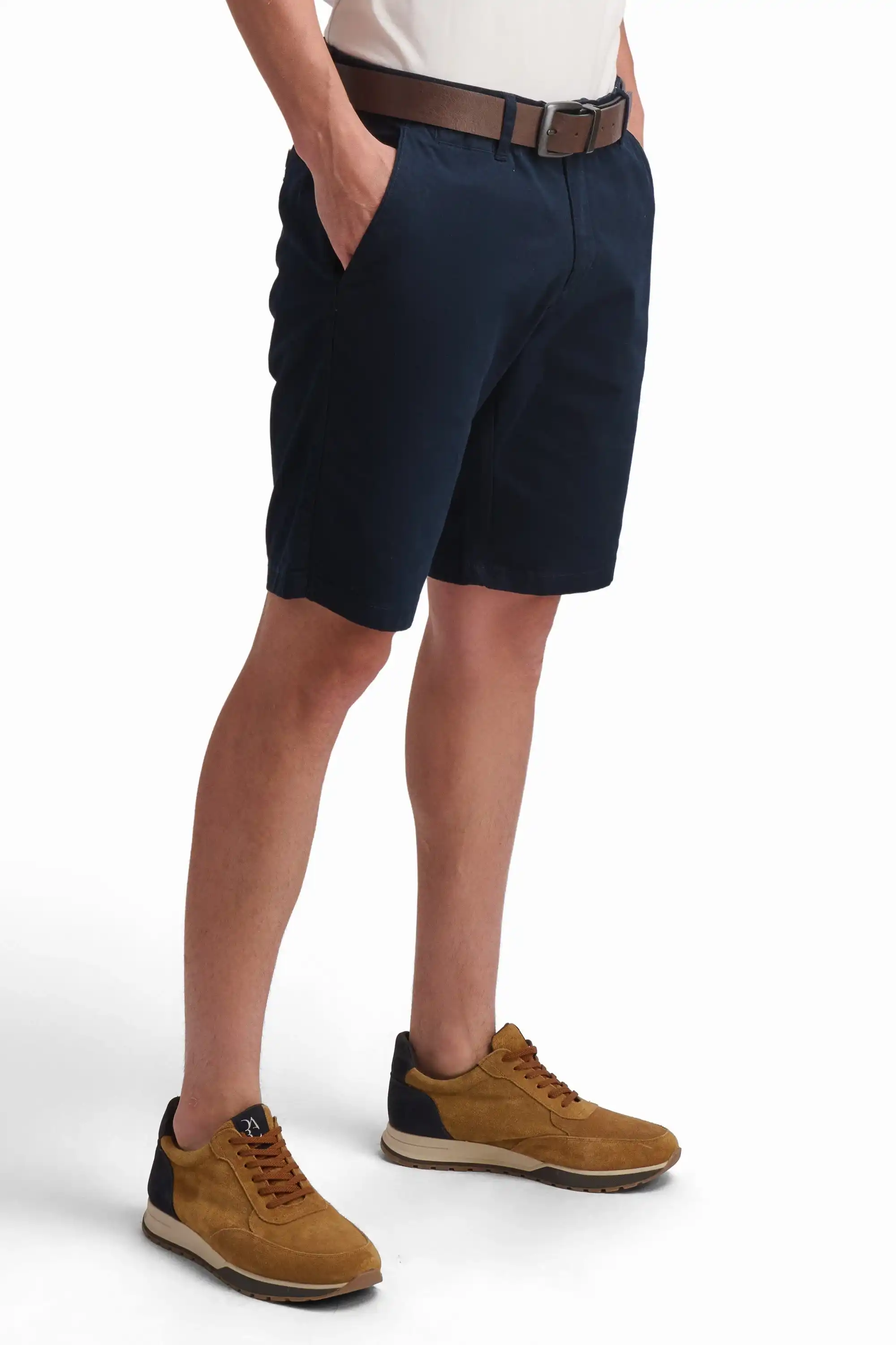 Navy Cotton Shorts - Image 2
