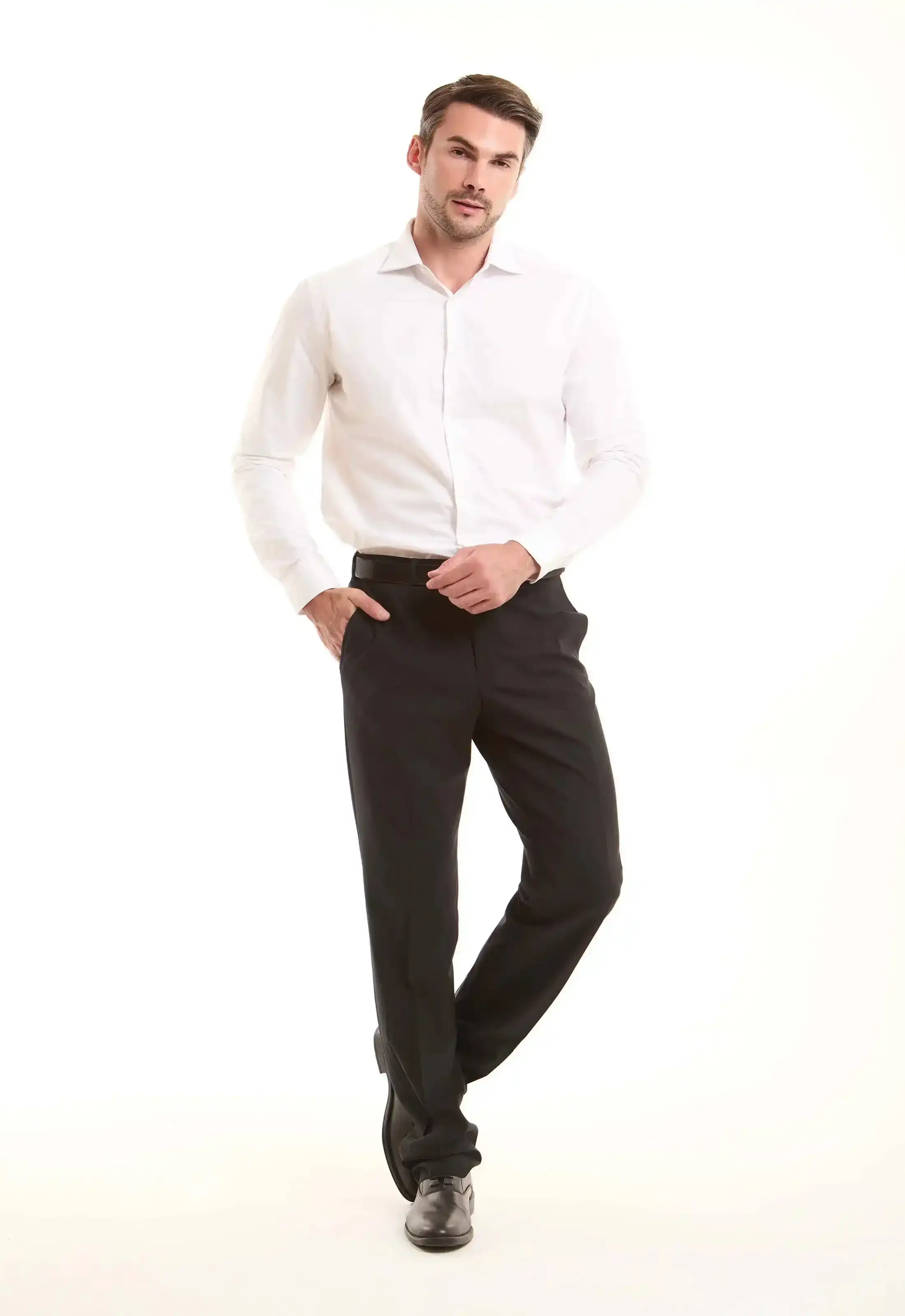 White Cotton Button-Down Shirt - Image 4