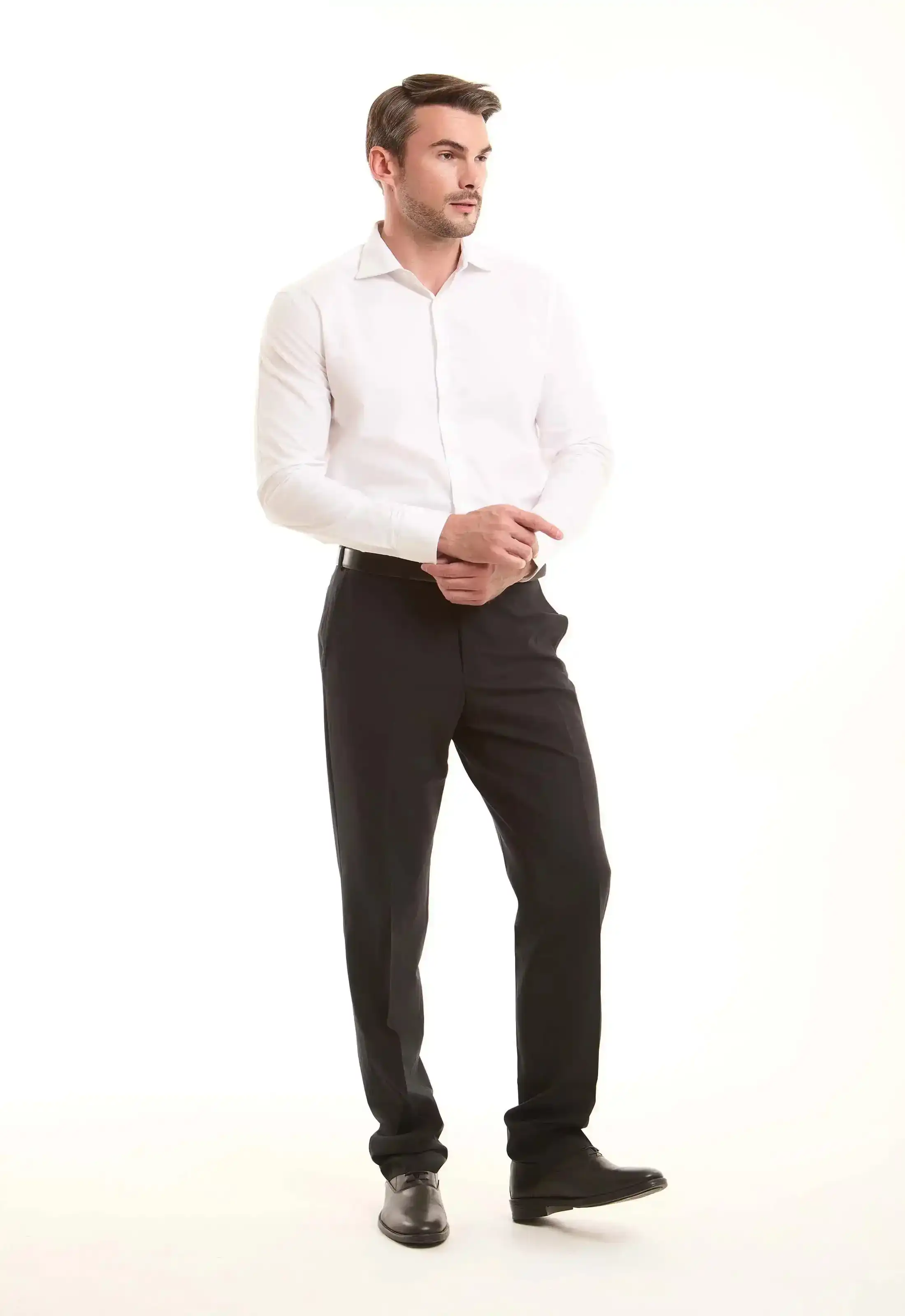 White Cotton Button-Down Shirt - Image 5
