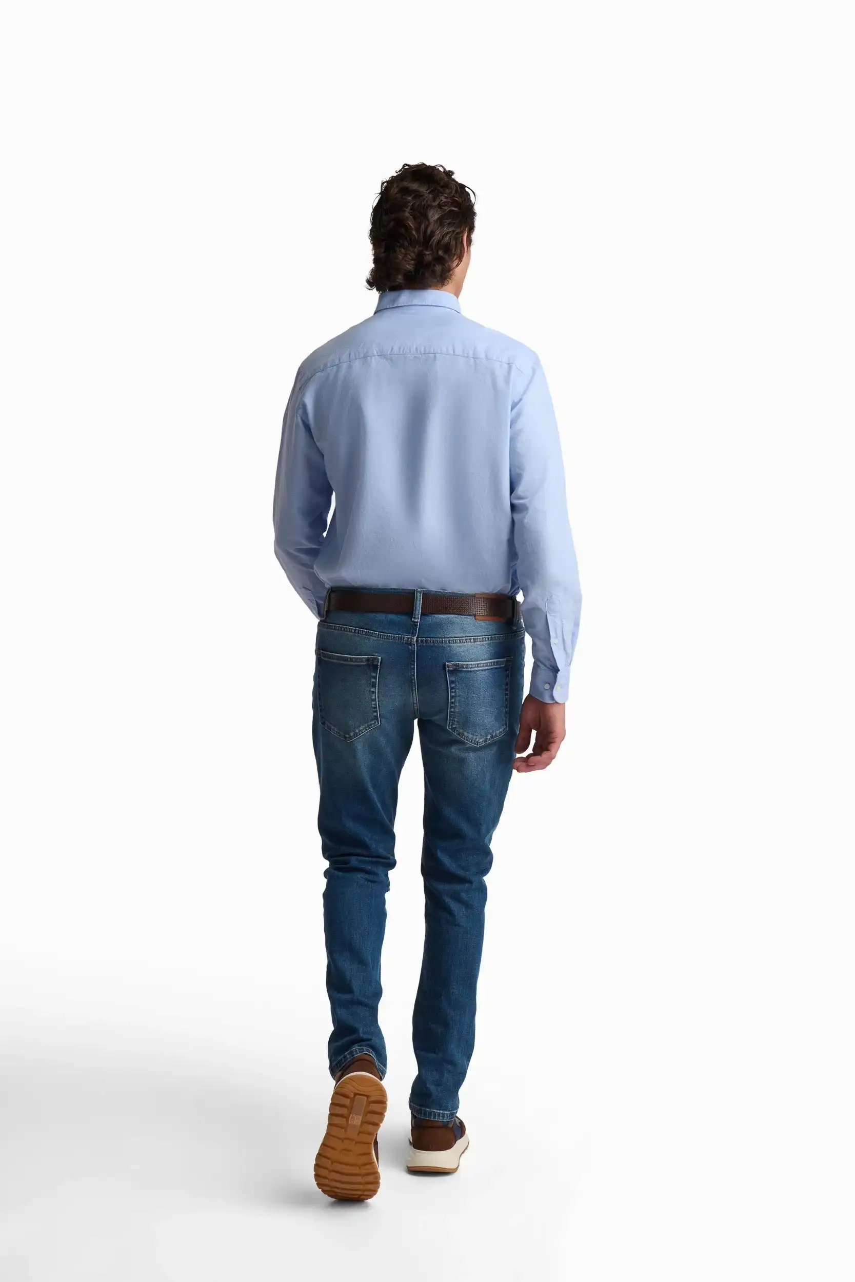 Light Blue Cotton Oxford Shirt - Image 3