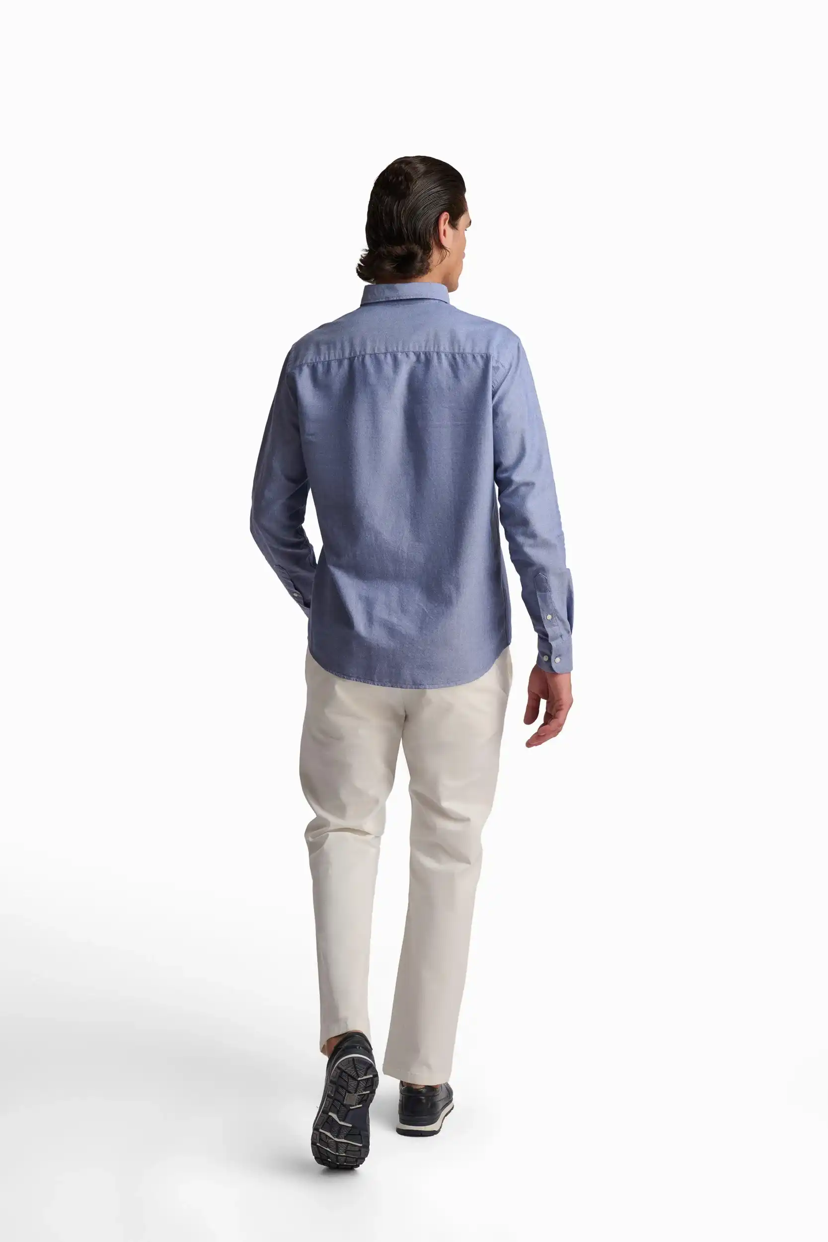 Blue Cotton Oxford Shirt - Image 4