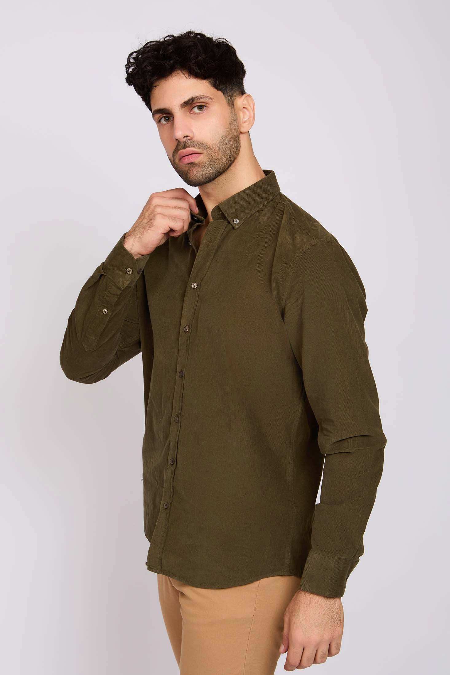 Men Regular Fit Shirt Green - Image 3