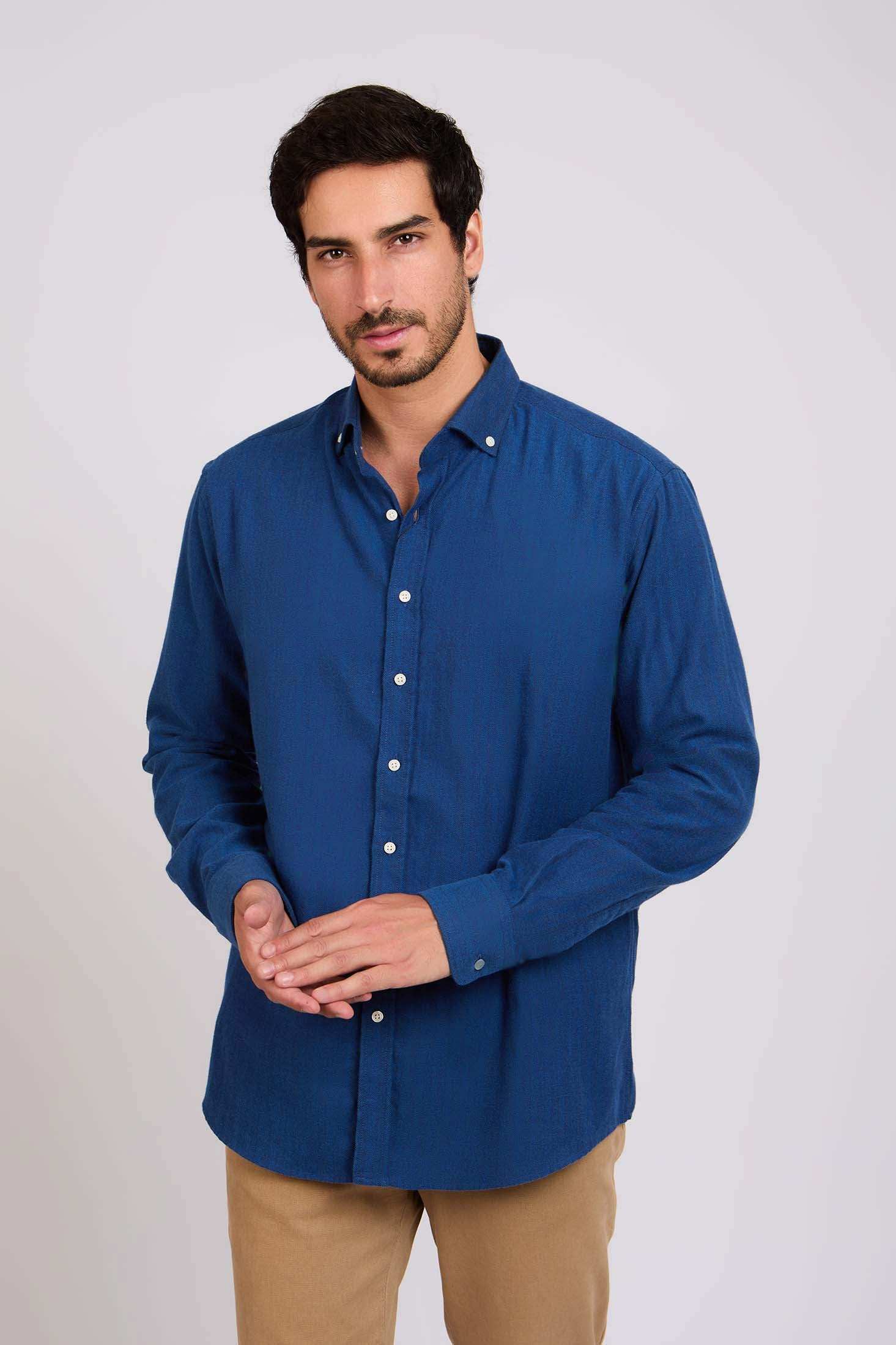 Men Regular Fit Shirt Navy - Image 2