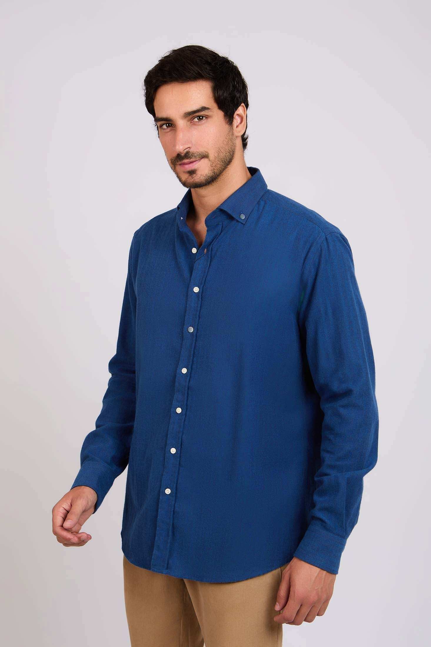 Men Regular Fit Shirt Navy - Image 3