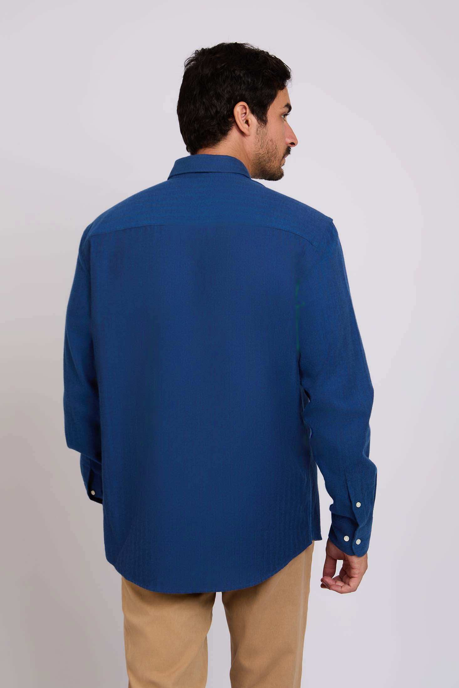 Men Regular Fit Shirt Navy - Image 4