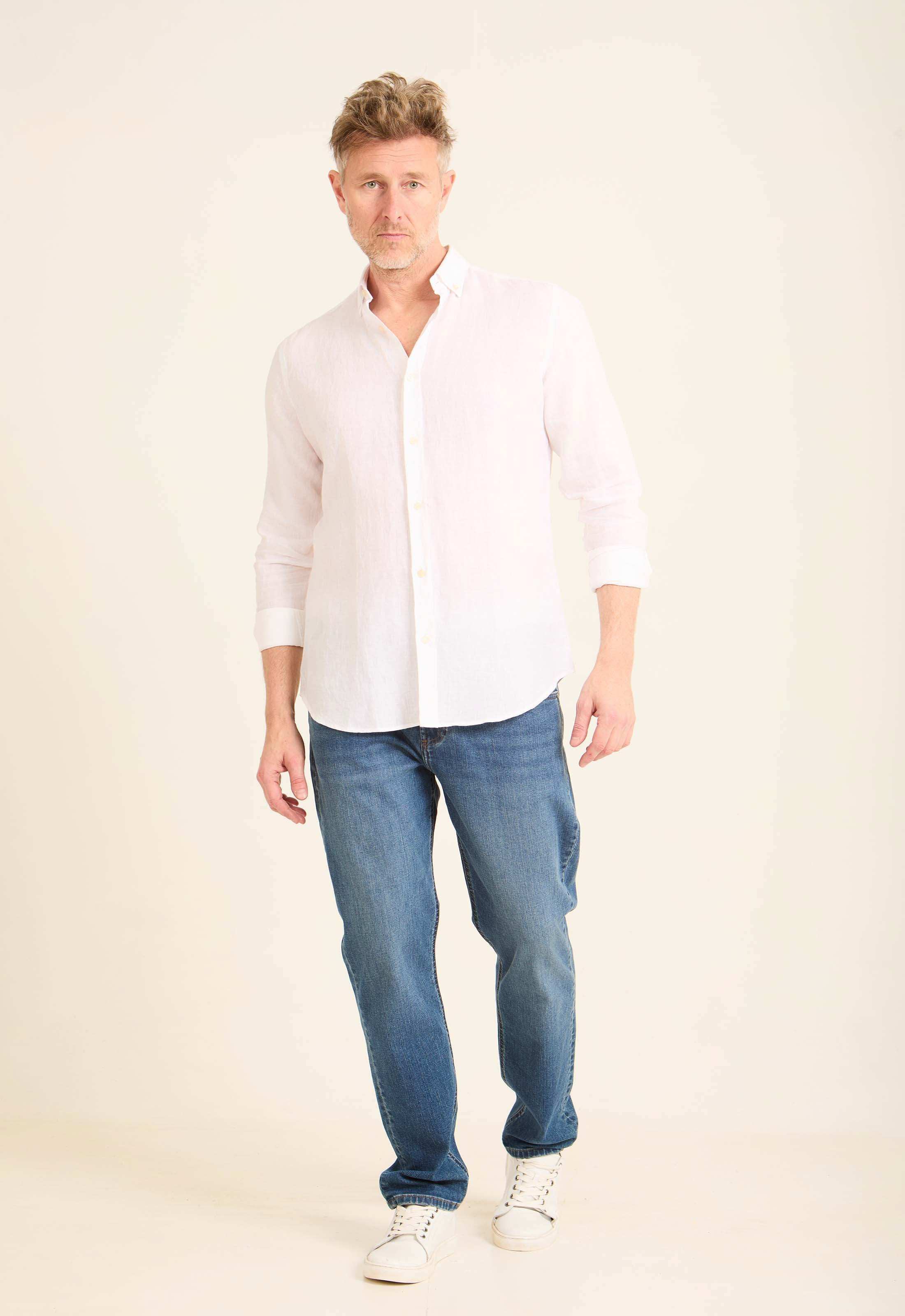 Textured Lightweight Summer Linen Shirt - Image 4