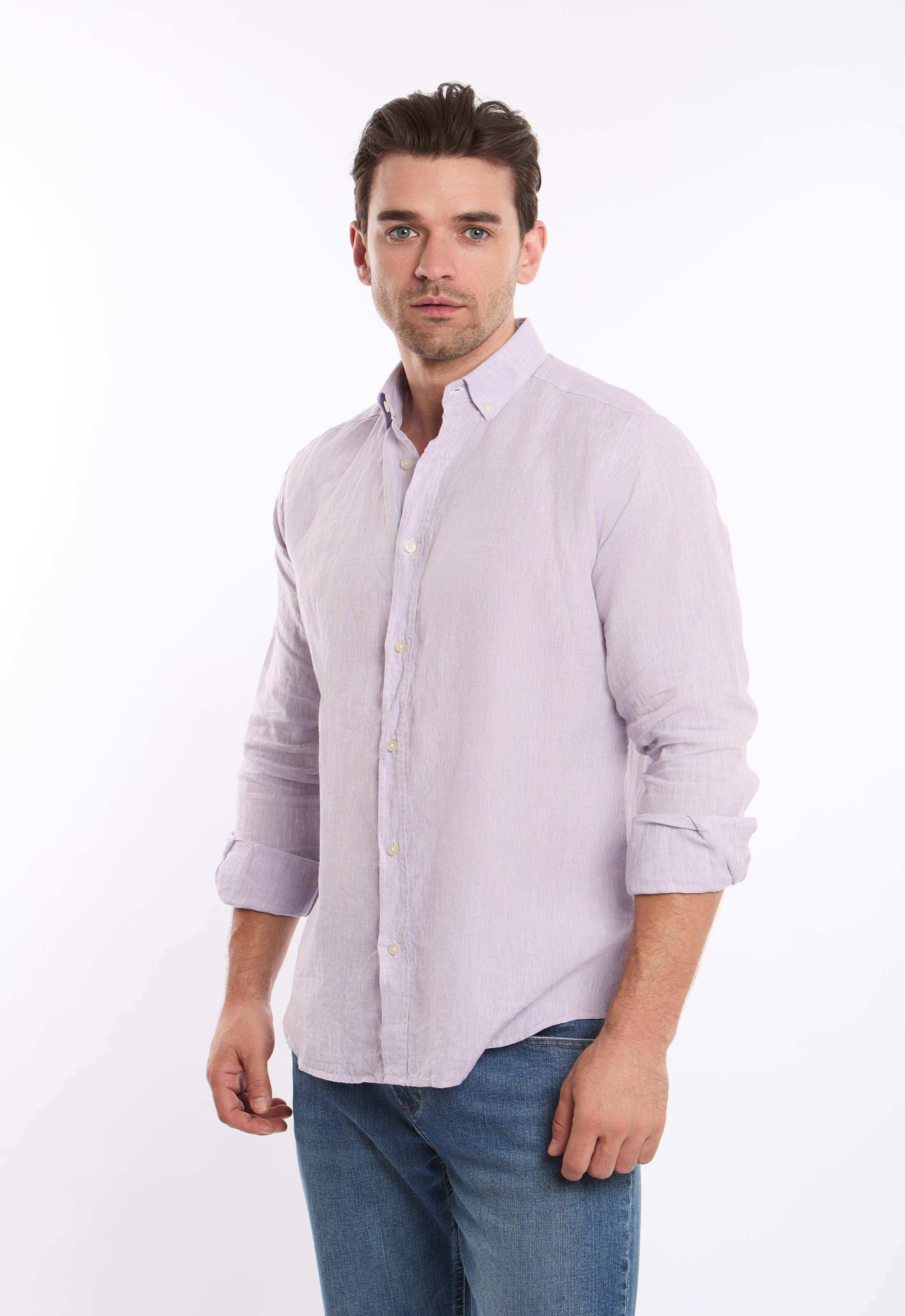 Textured Lightweight Summer Linen Shirt - Image 2
