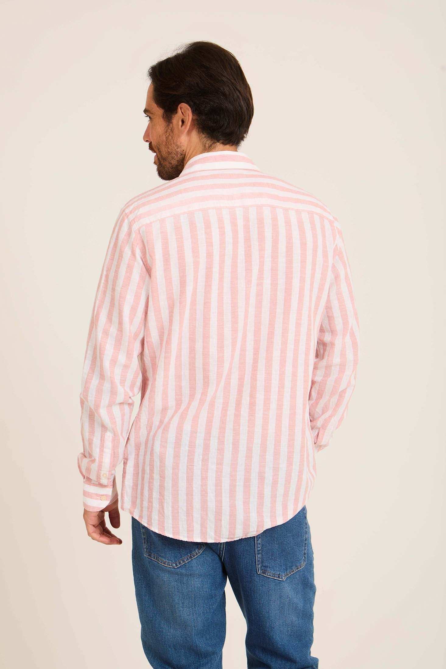 Dual-Tone Striped Long Sleeves Shirt - Image 3