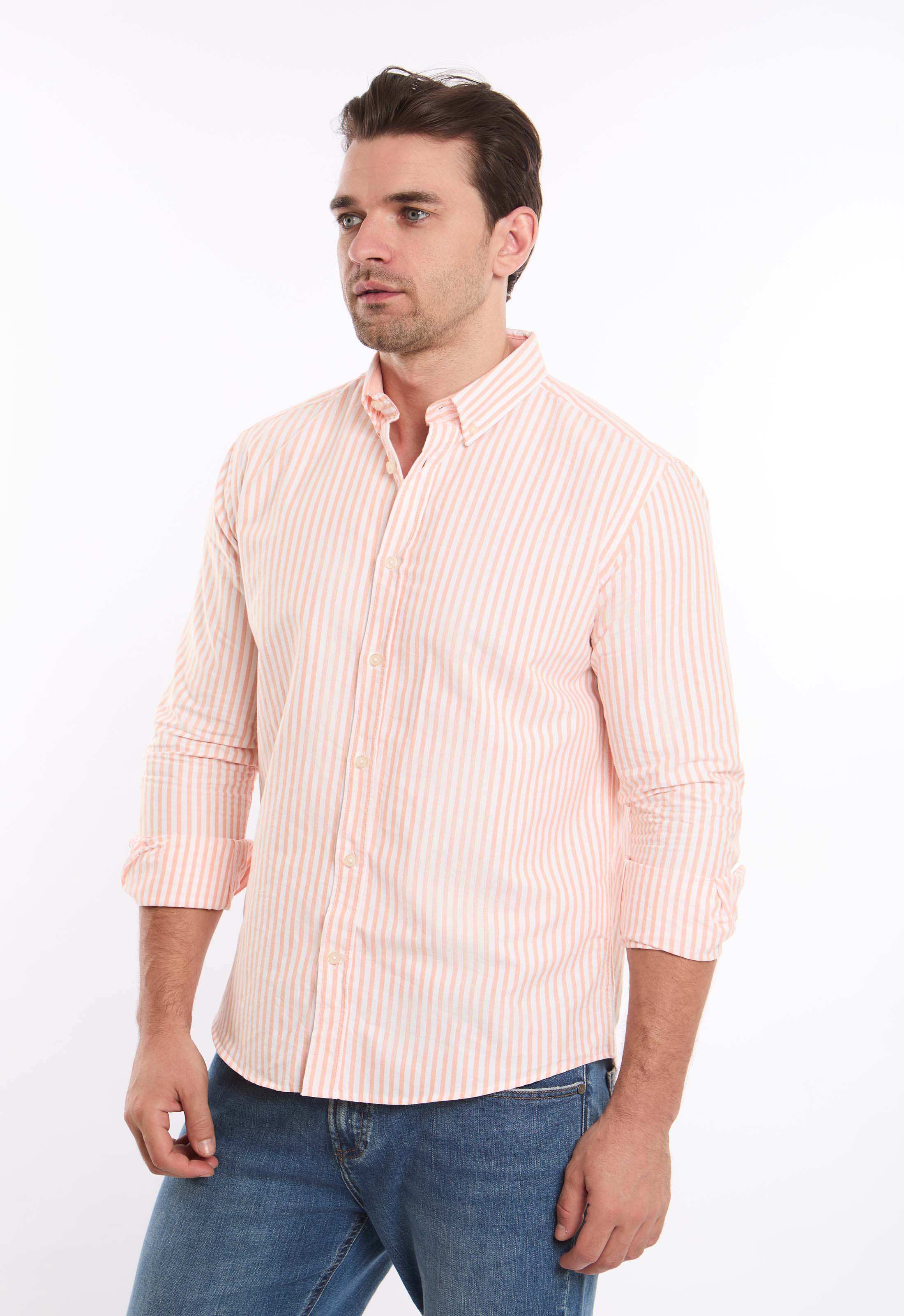 Dual-Tone Striped Casual Shirt - Image 2