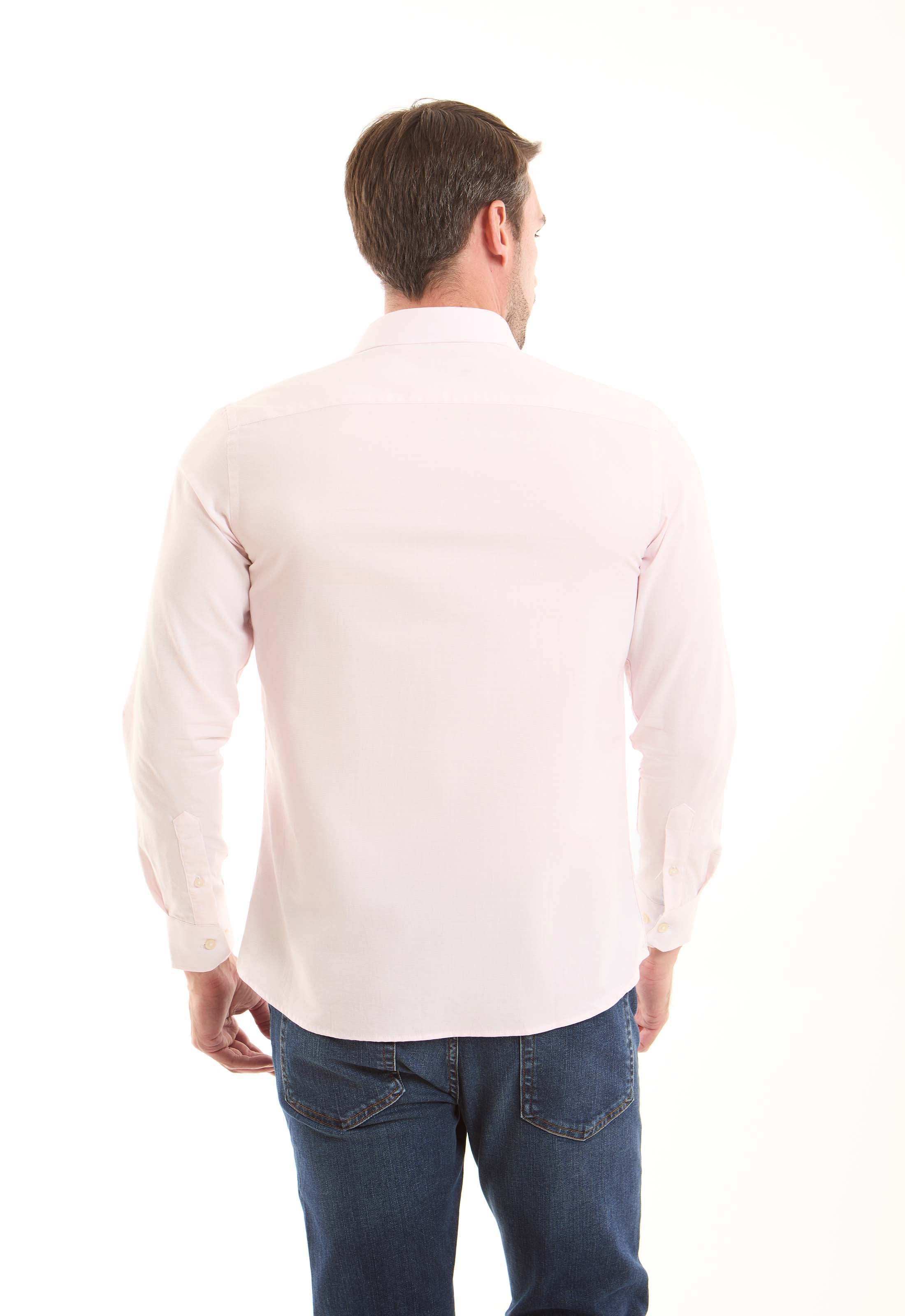 Casual Self Pattern Long Sleeves Shirt - Image 3