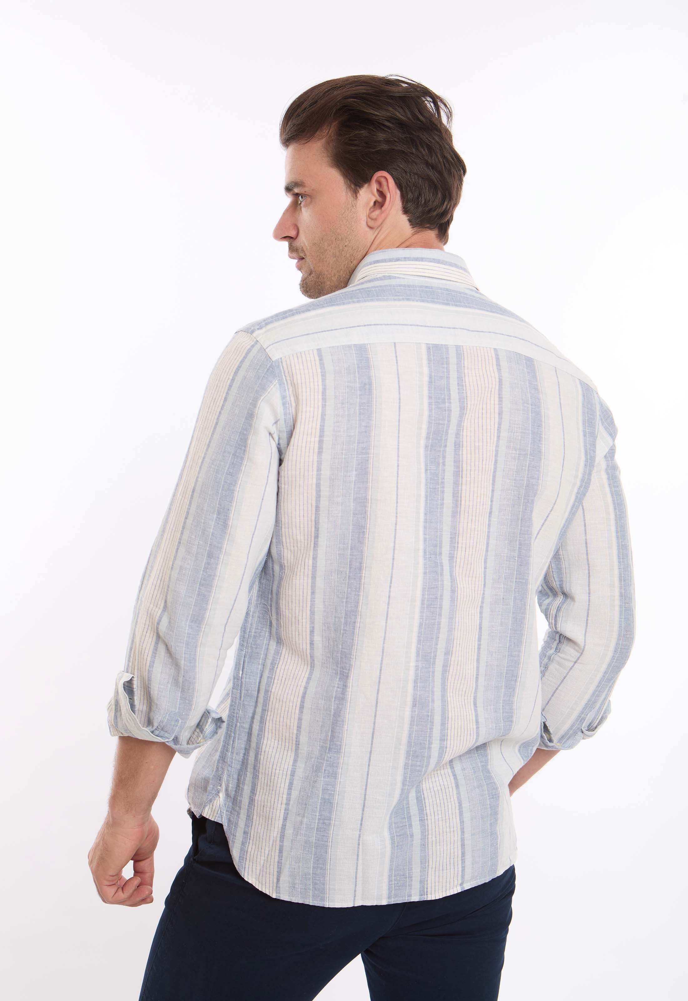 Striped Long Sleeves Comfy Casual Shirt - Image 3