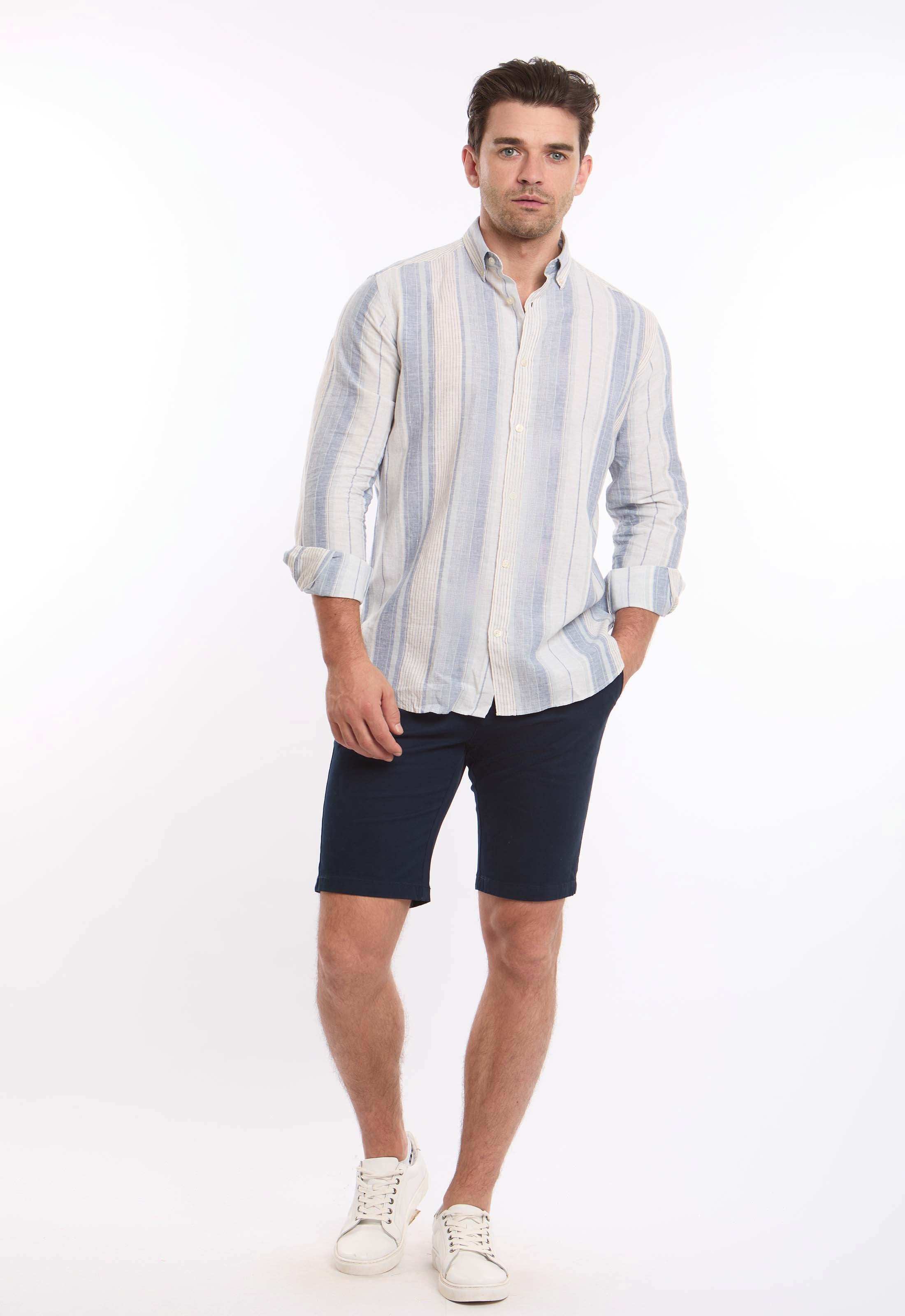 Striped Long Sleeves Comfy Casual Shirt - Image 4