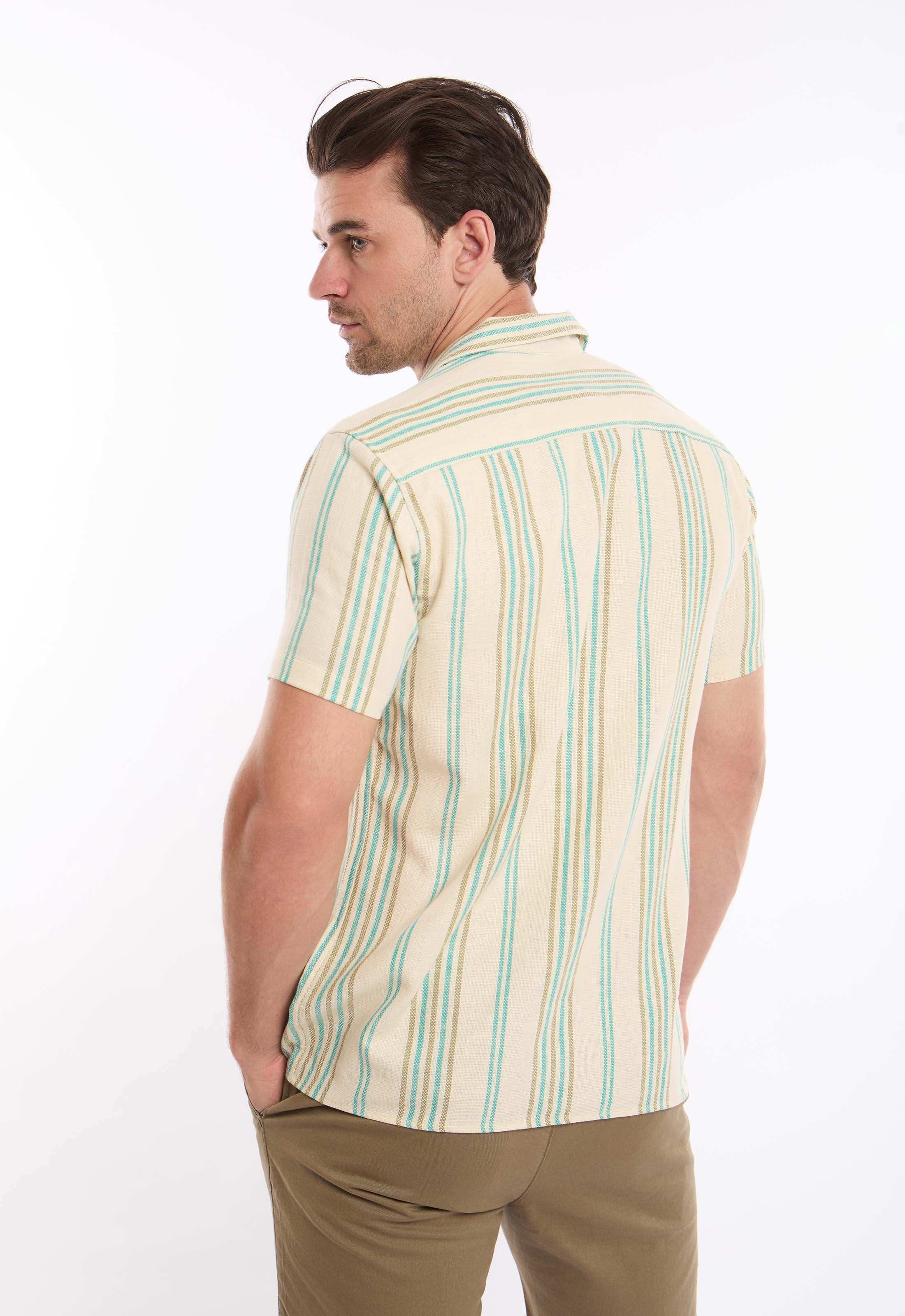 Textured Stripes Casual Summer Shirt - Image 3